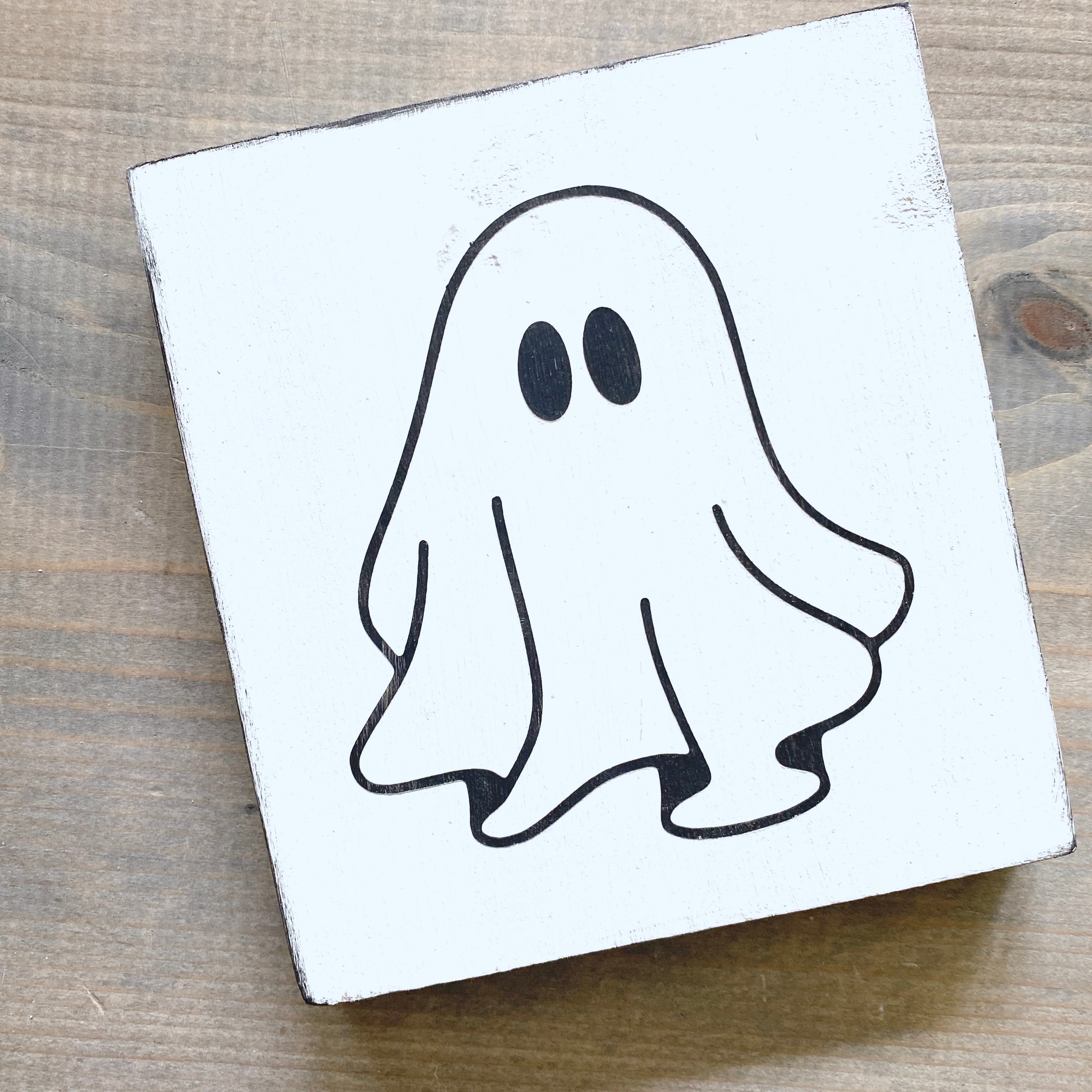 Ghost sign, fall, 6 x 5.5 in