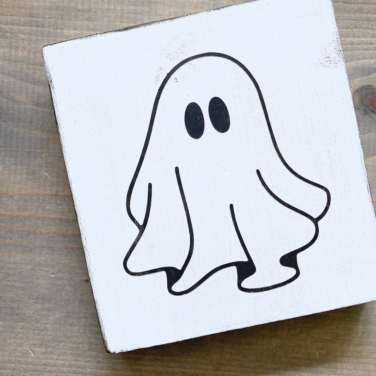 Ghost sign, fall, 6 x 5.5 in