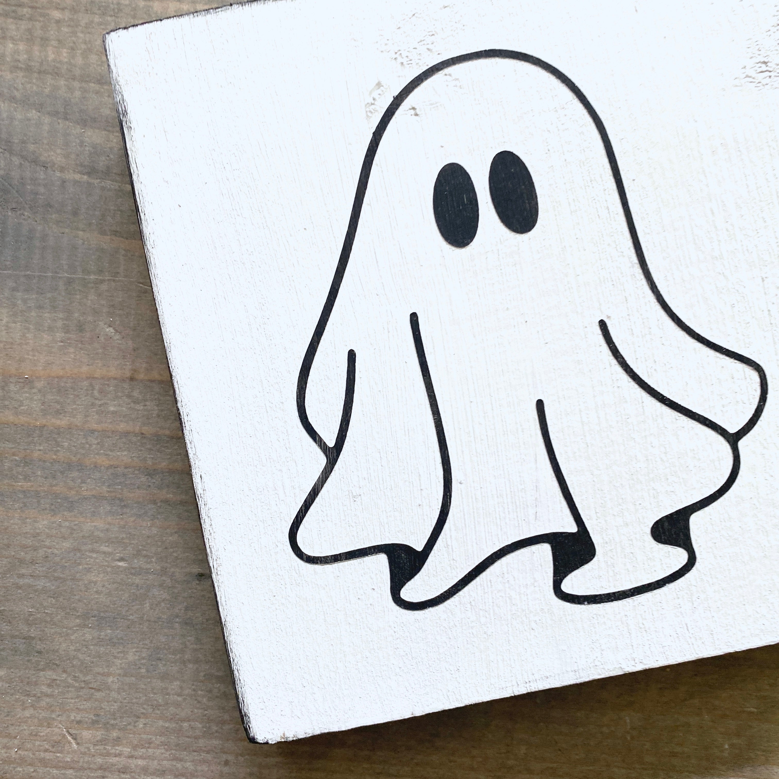 Ghost sign, fall, 6 x 5.5 in