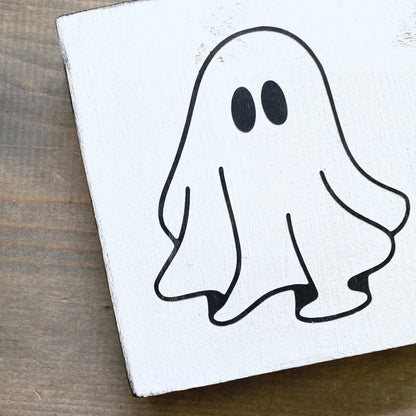 Ghost sign, fall, 6 x 5.5 in