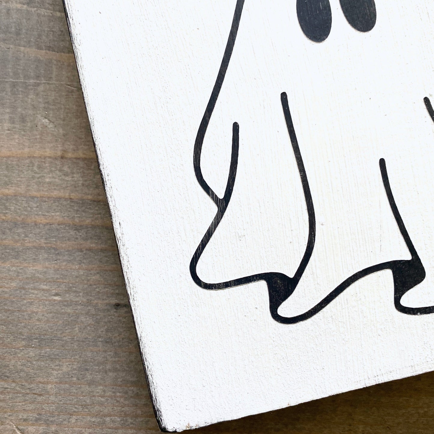 Ghost sign, fall, 6 x 5.5 in