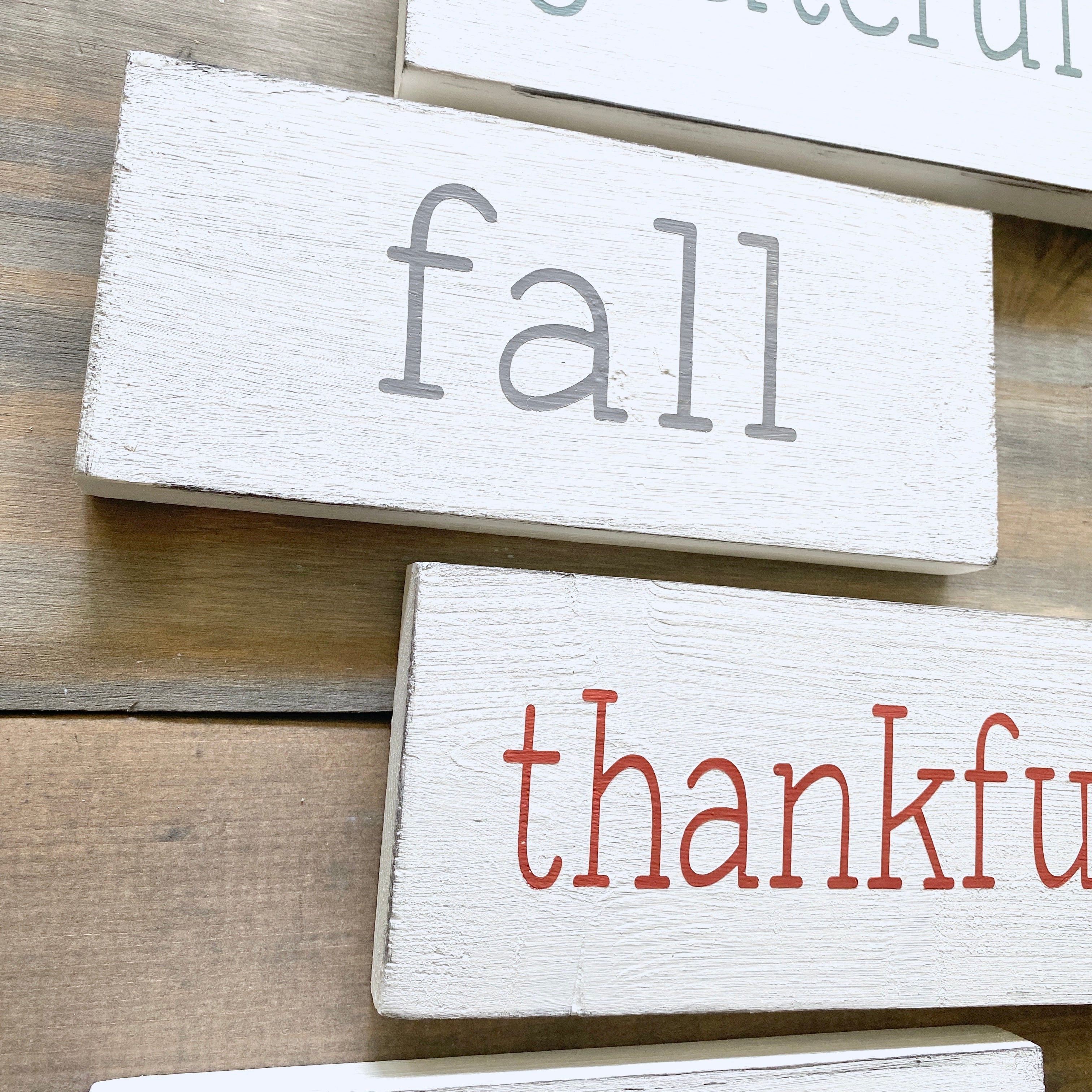 Custom Fall Word Sign