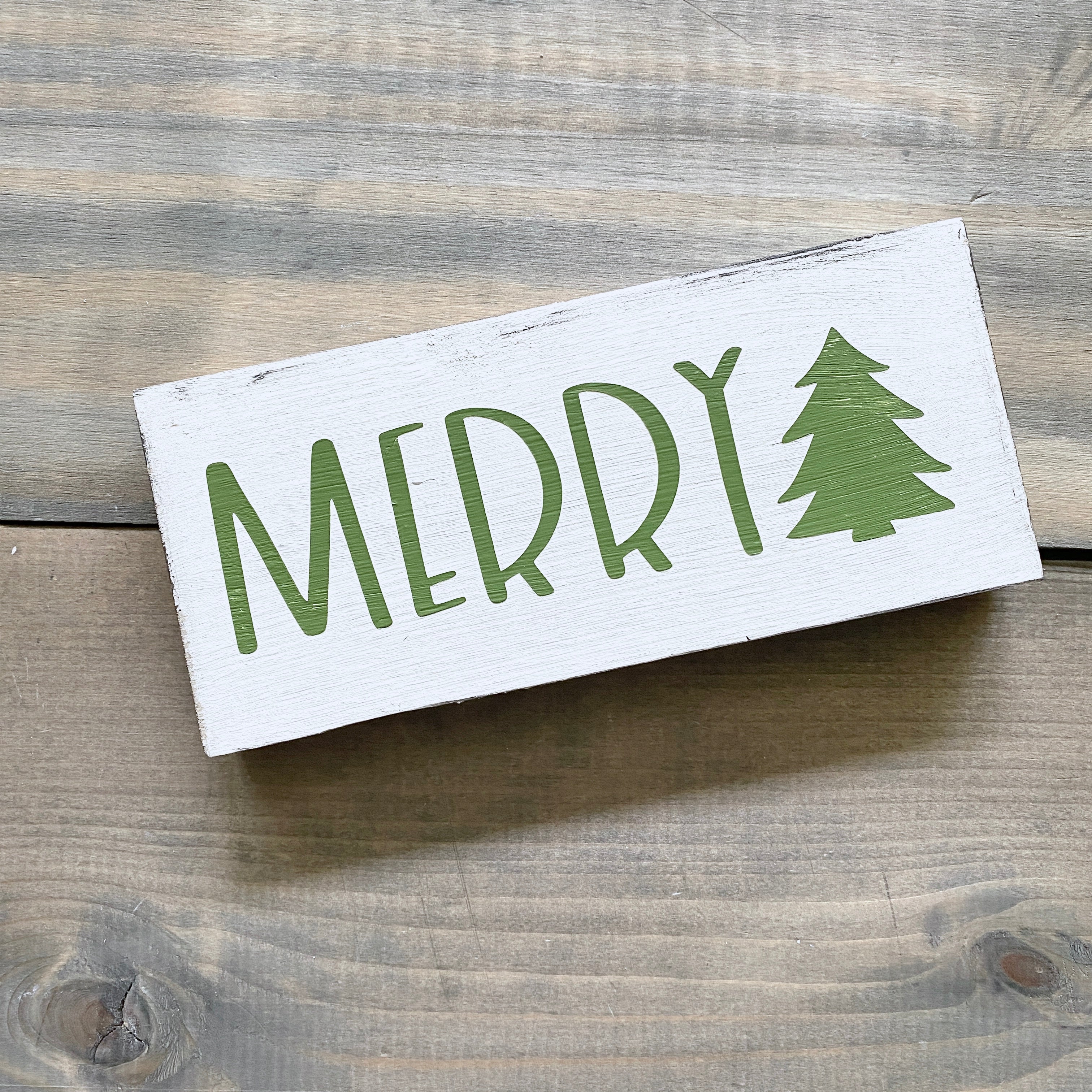 Merry Christmas Tree Sign