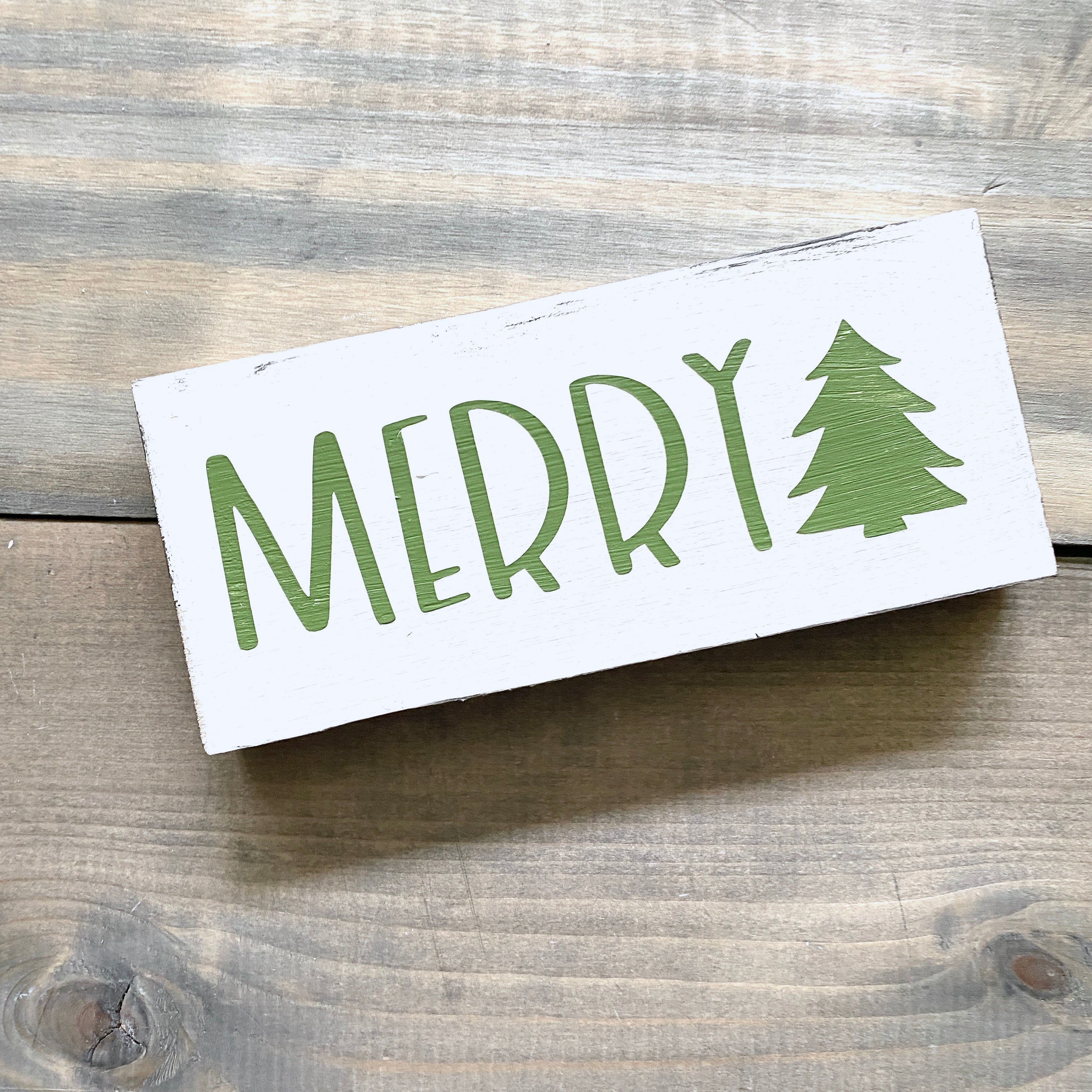 Merry Christmas Tree Sign