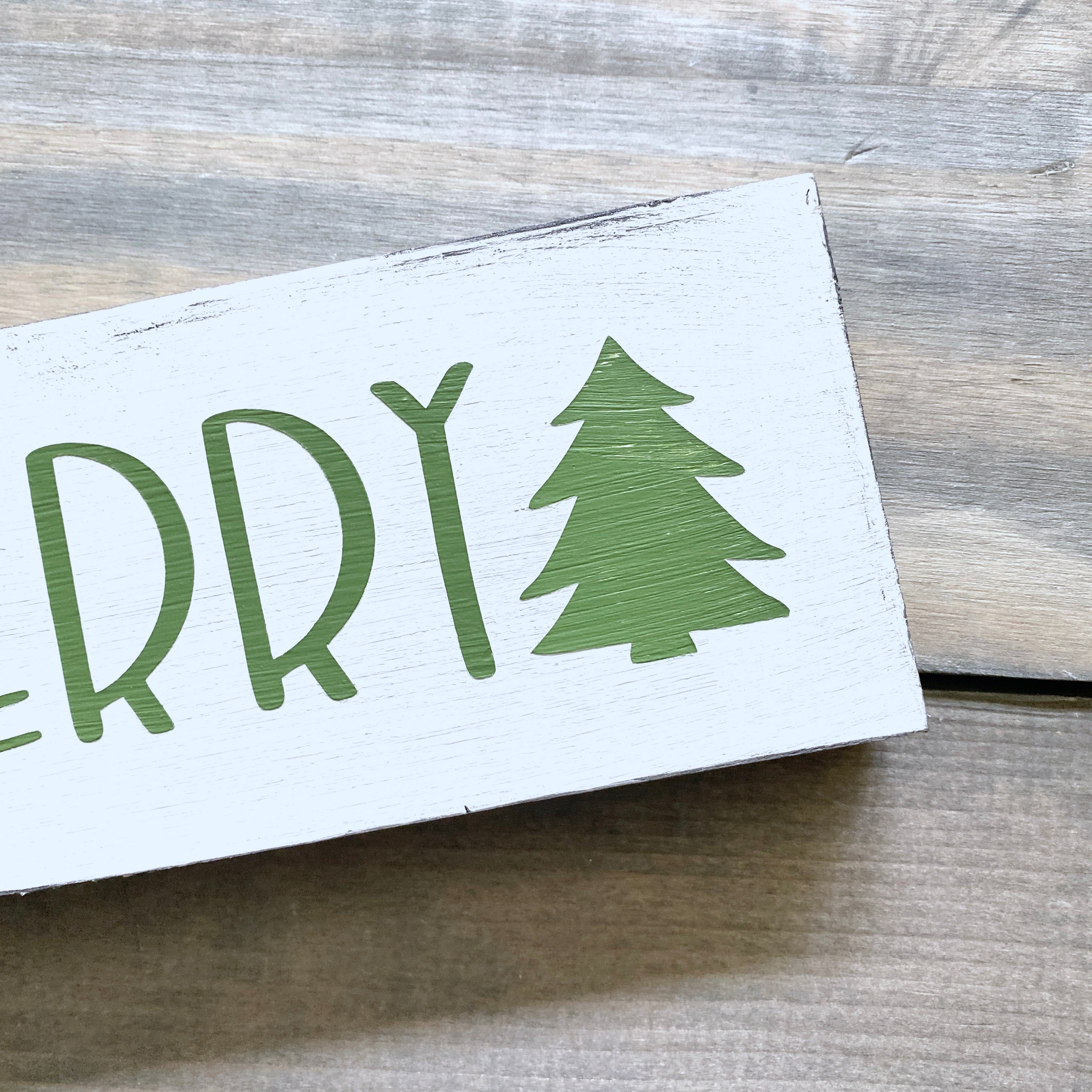 Merry Christmas Tree Sign