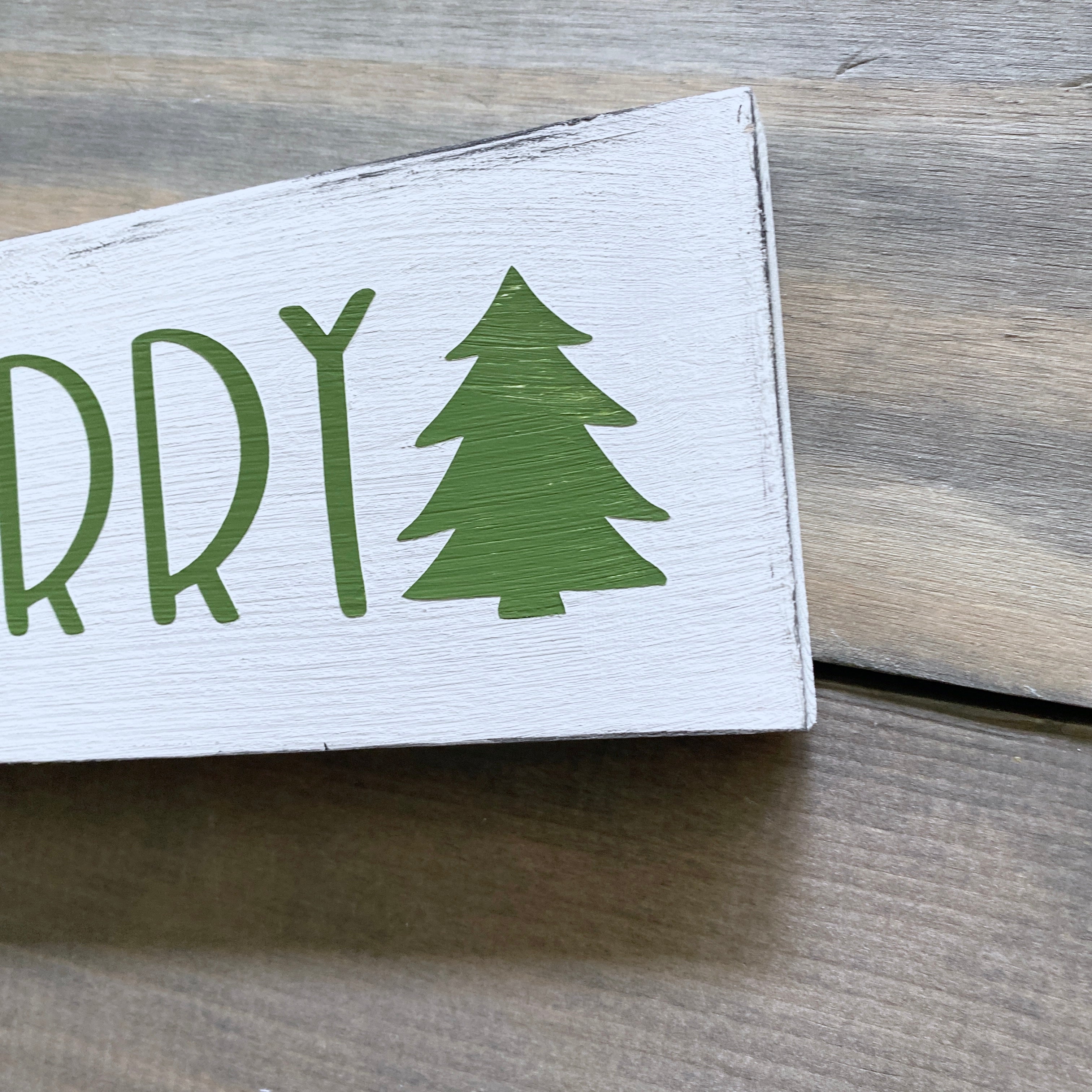 Merry Christmas Tree Sign
