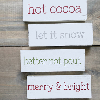 Custom Christmas Quote Sign