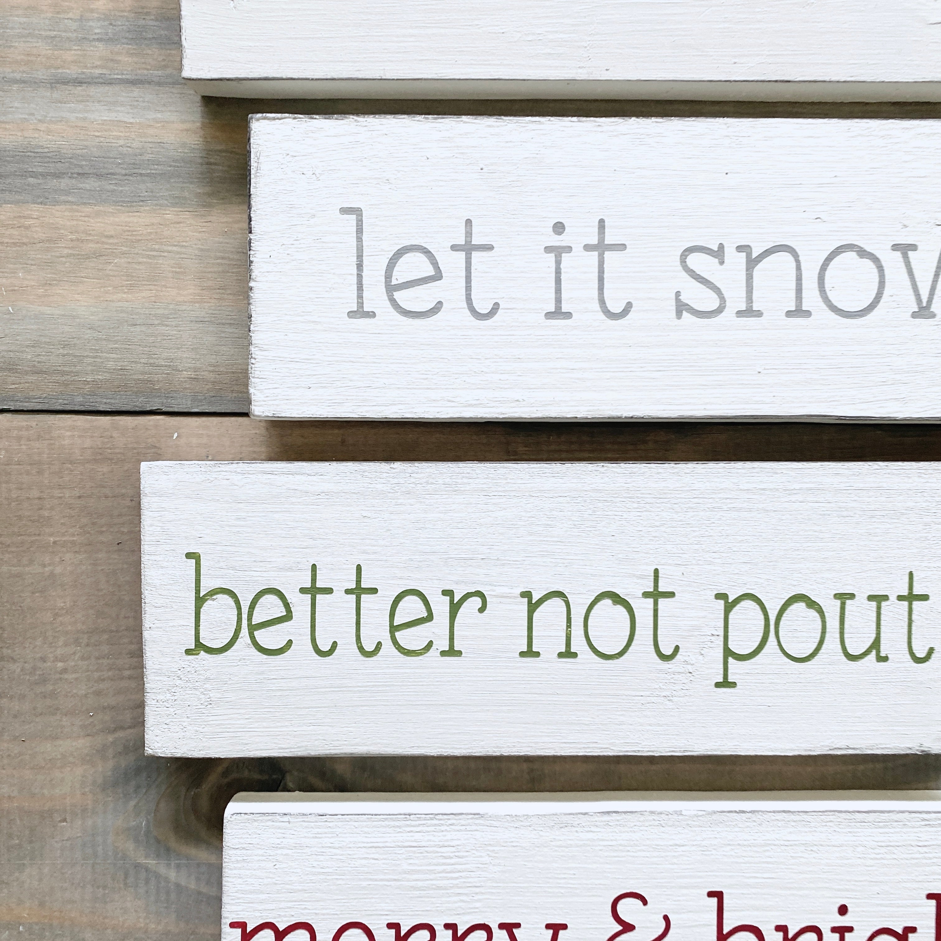 Custom Christmas Quote Sign