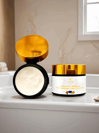 🌿 Facial & Body Moisturizer with Shea Butter & Nila – Gentle, Hypoallergenic Care