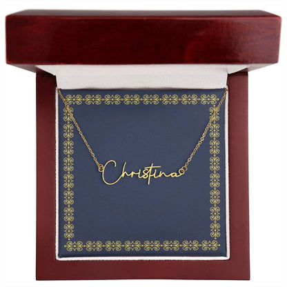 Cursive Name Necklace 10 Characters