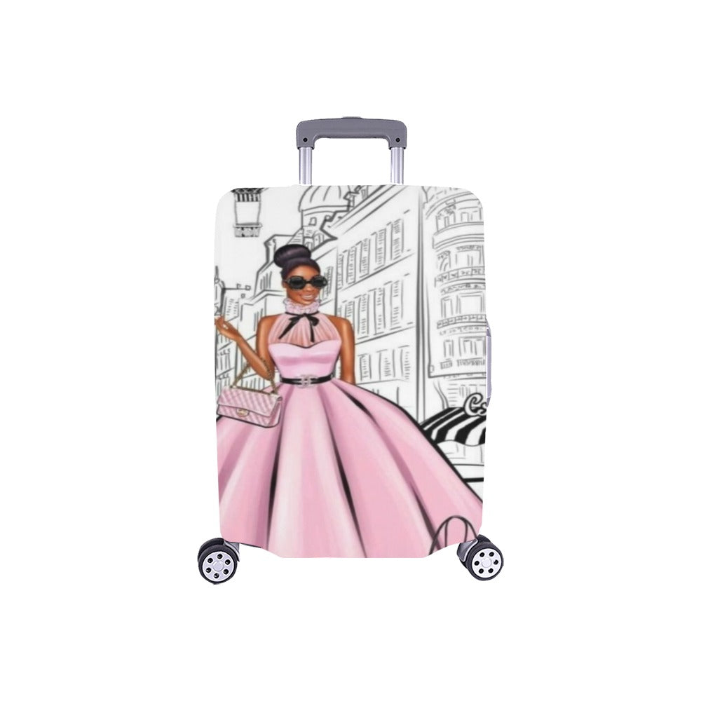 Pink & Blue Paris Dreams Luggage Set, Luggage Cover, Tote Bag