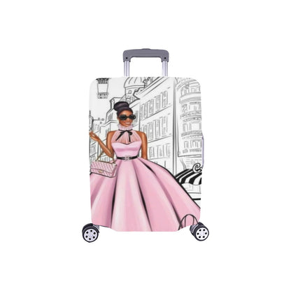 Pink & Blue Paris Dreams Luggage Set, Luggage Cover, Tote Bag