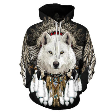 Men's Casual Loose 3D Digital Printed Hoodie