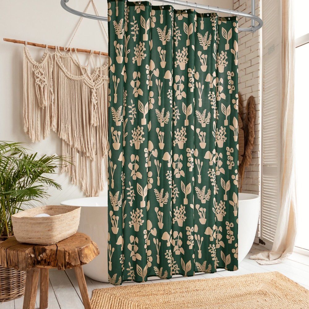 Bohome Foliage Shower Curtains