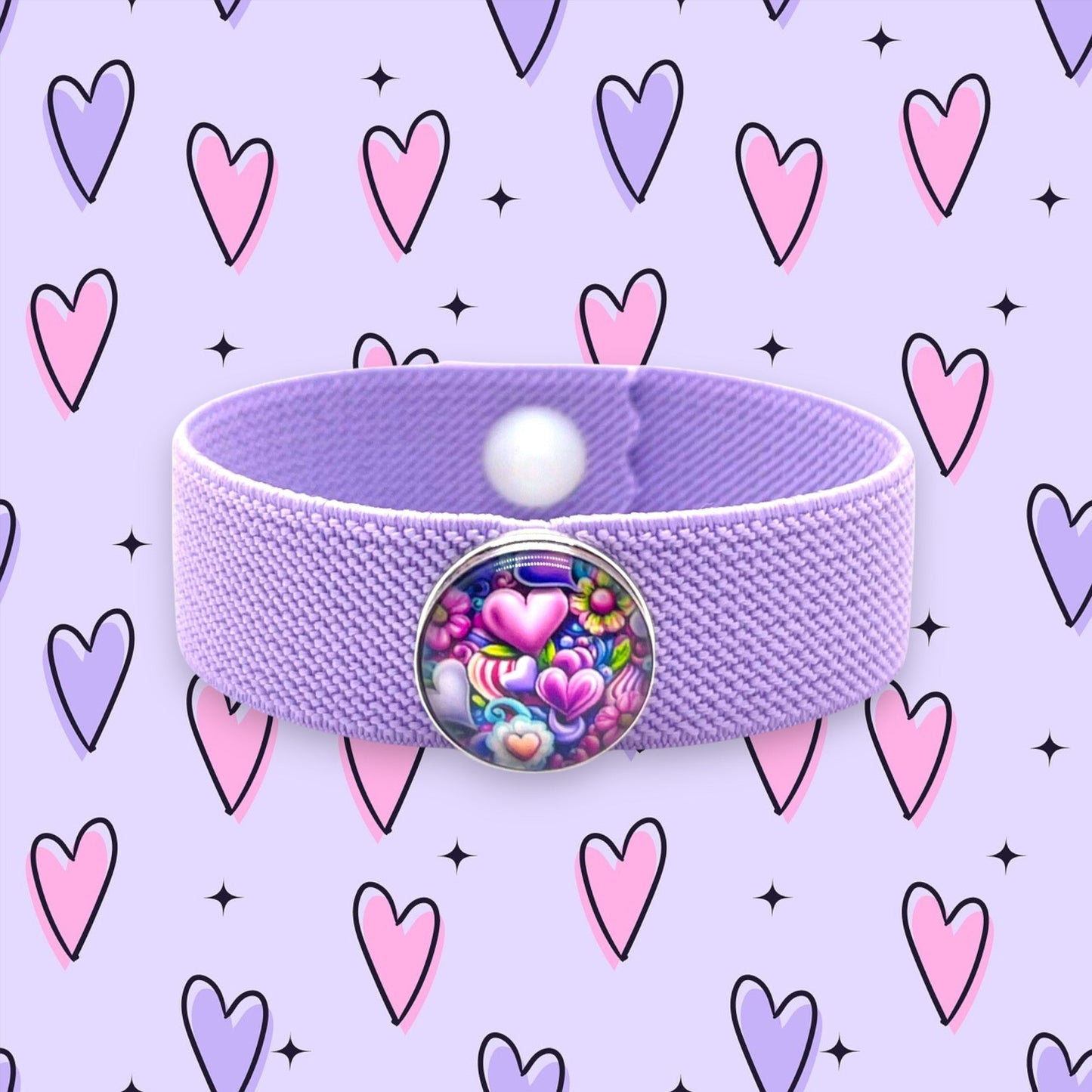 Anxiety Bracelet – Relaxation & Focus Support, Heart Party Charm
