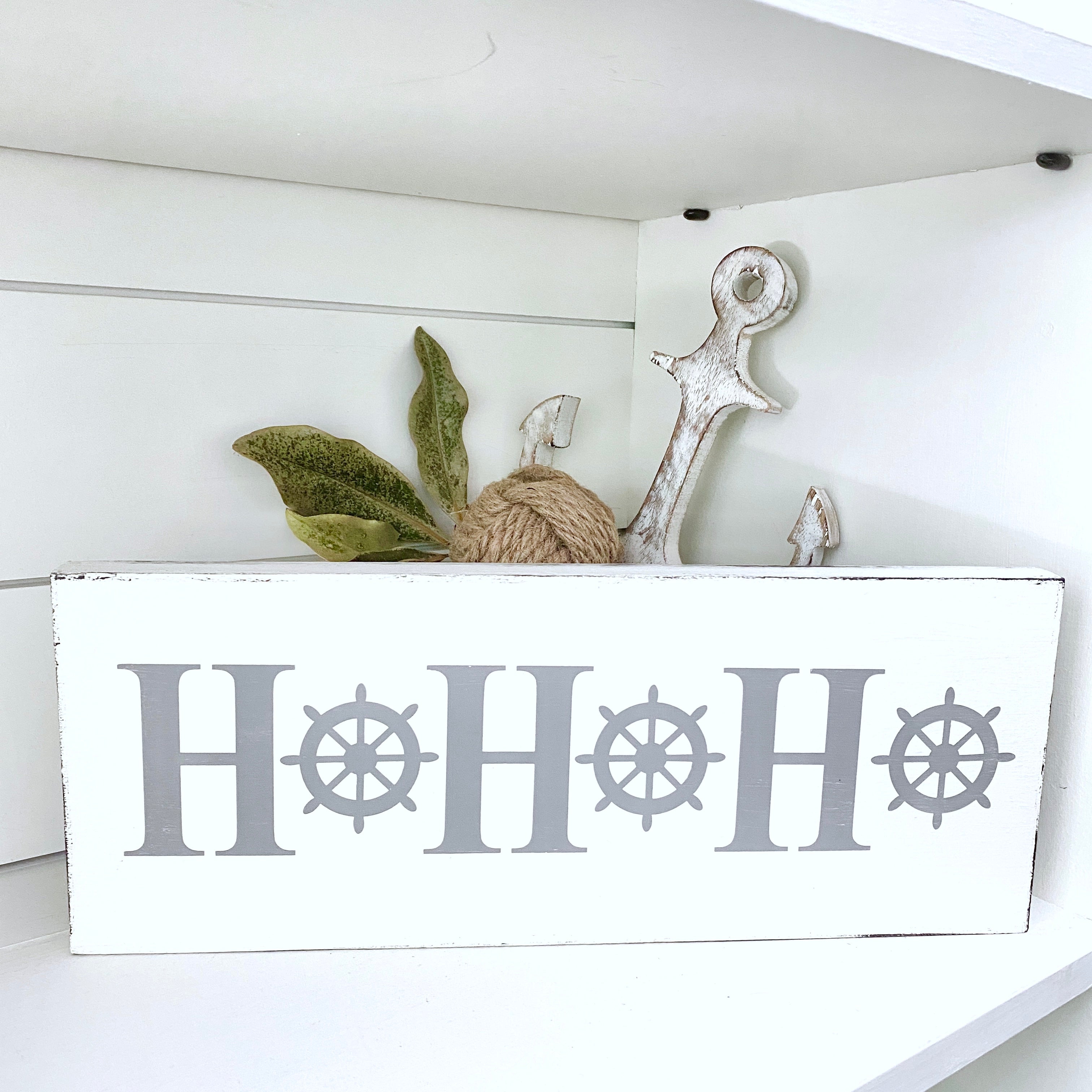 Ho Ho Ho Ship Wheel Sign