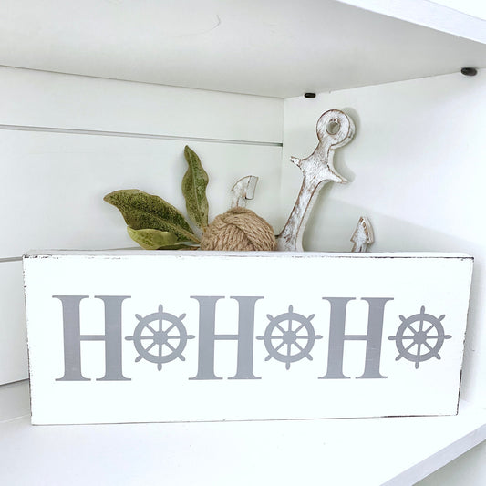 Ho Ho Ho Ship Wheel Sign