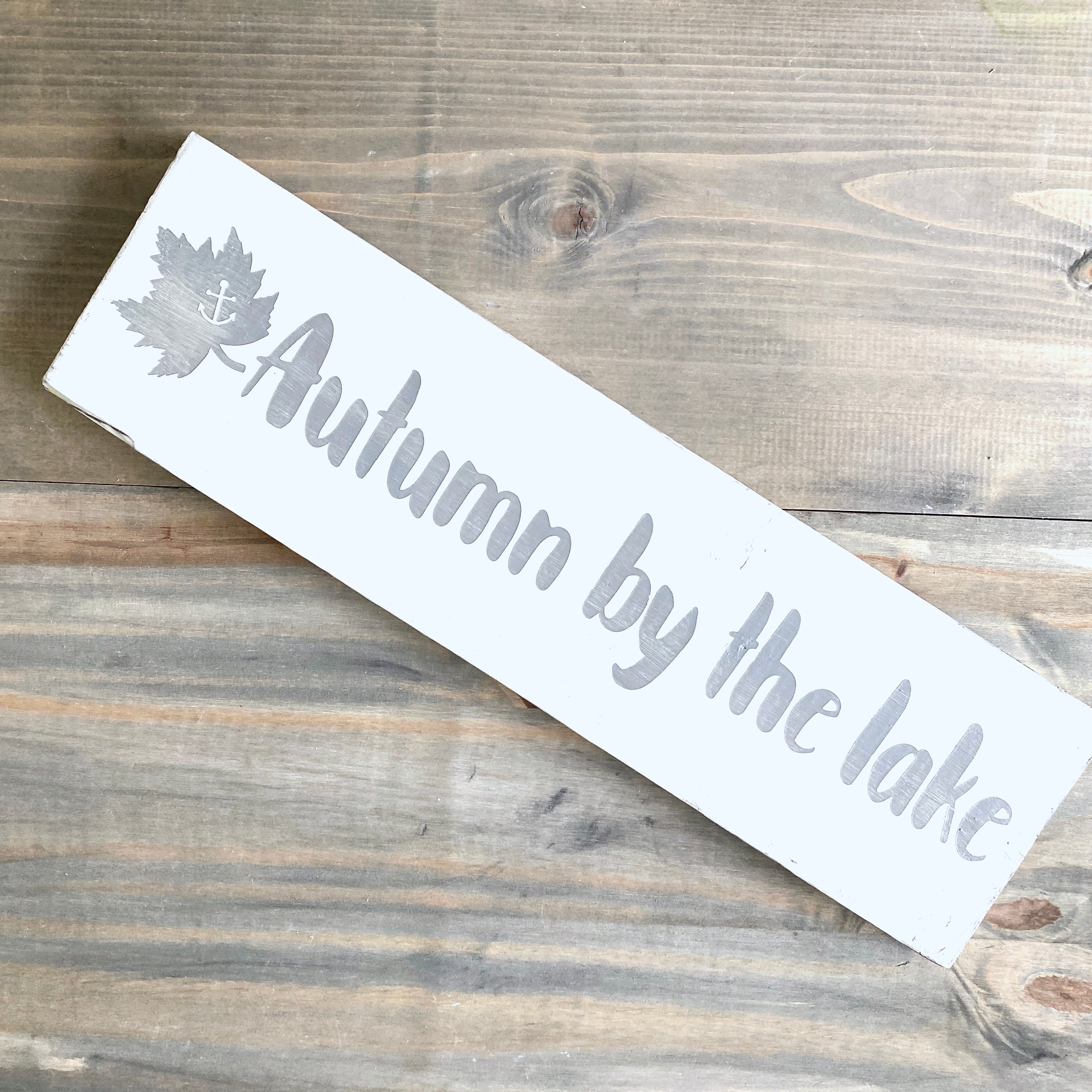 Autumn By The Lake Sign