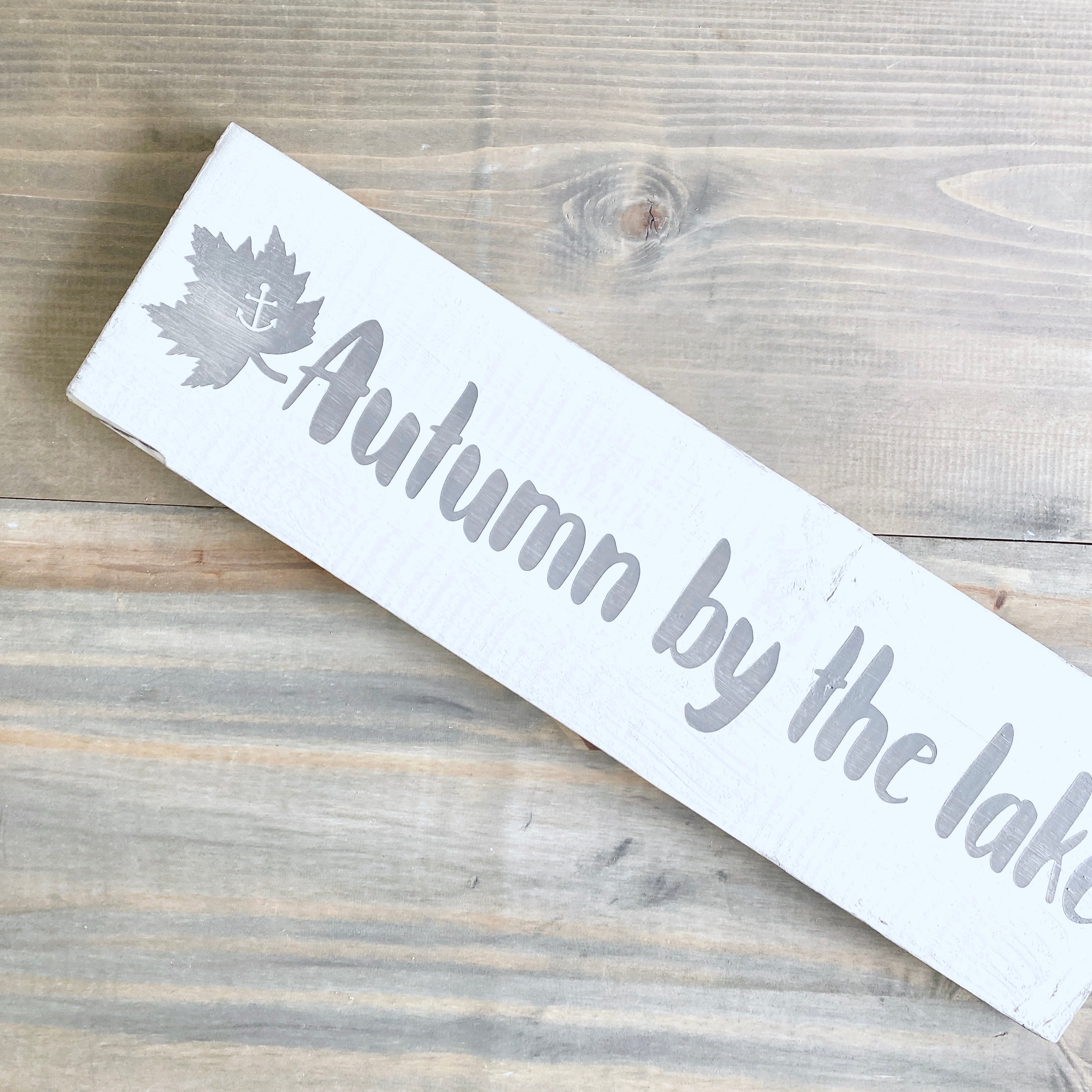 Autumn By The Lake Sign
