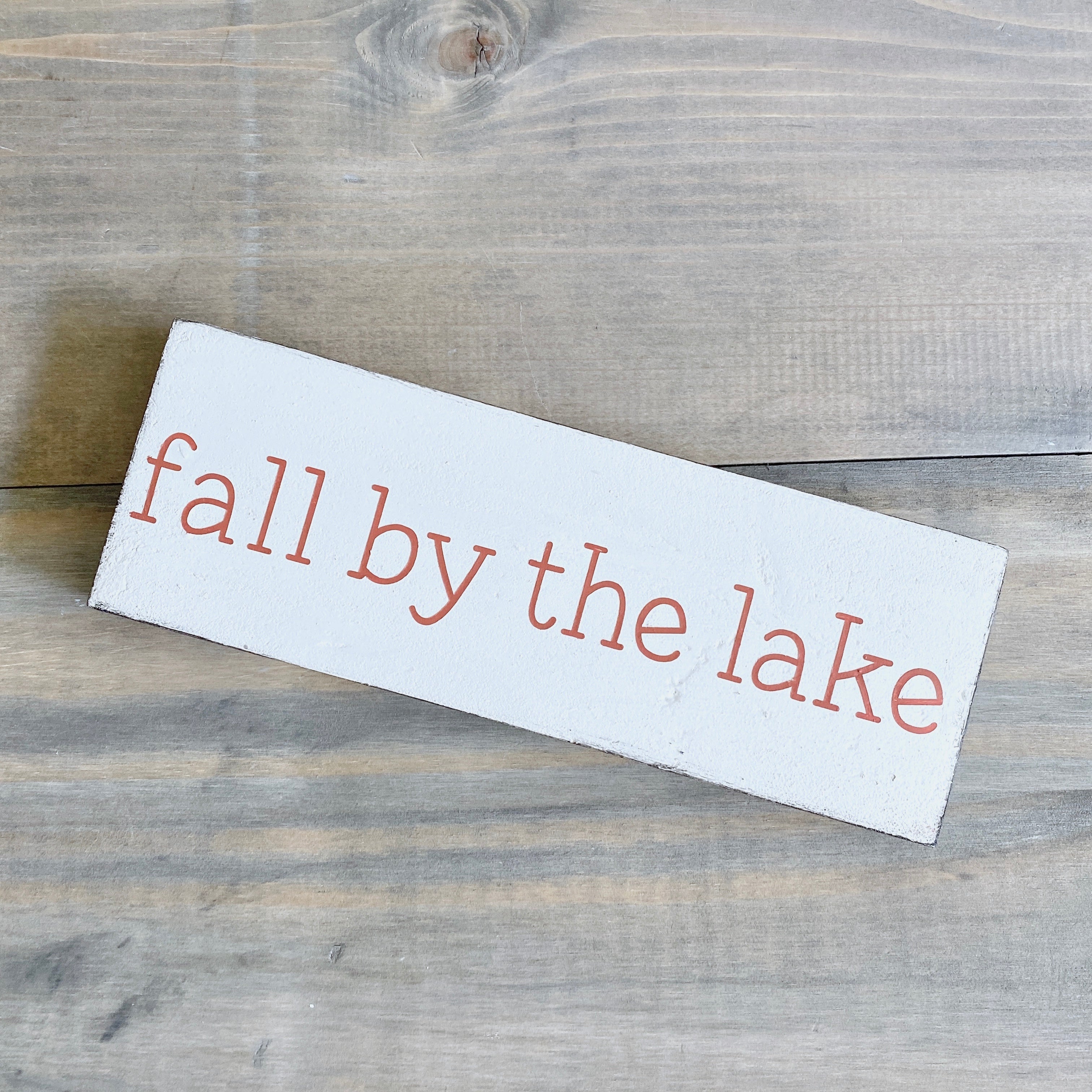 Fall by the Lake Sign