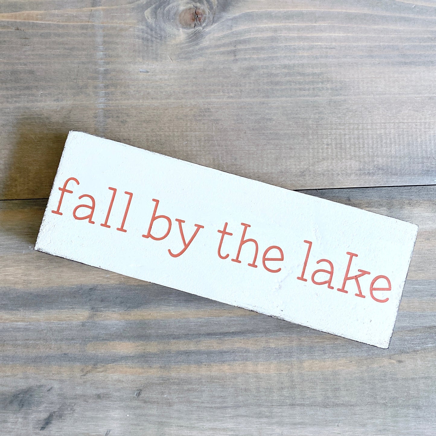 Fall by the Lake Sign