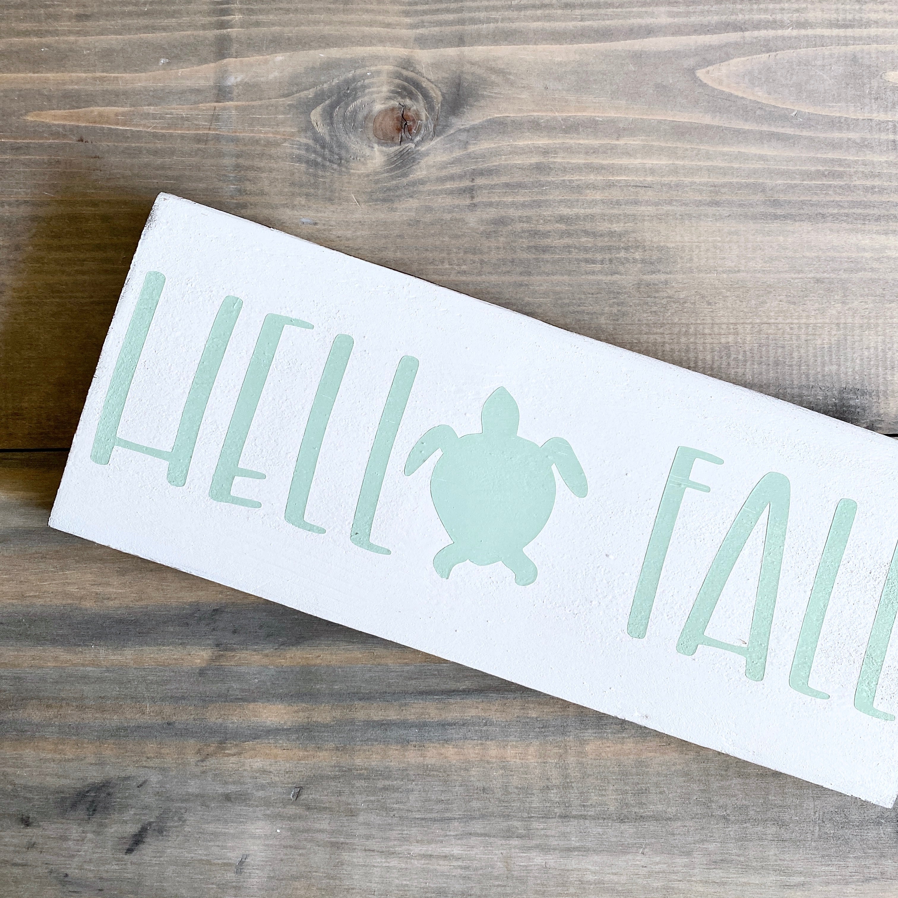 Hello Fall Sea Turtle Sign