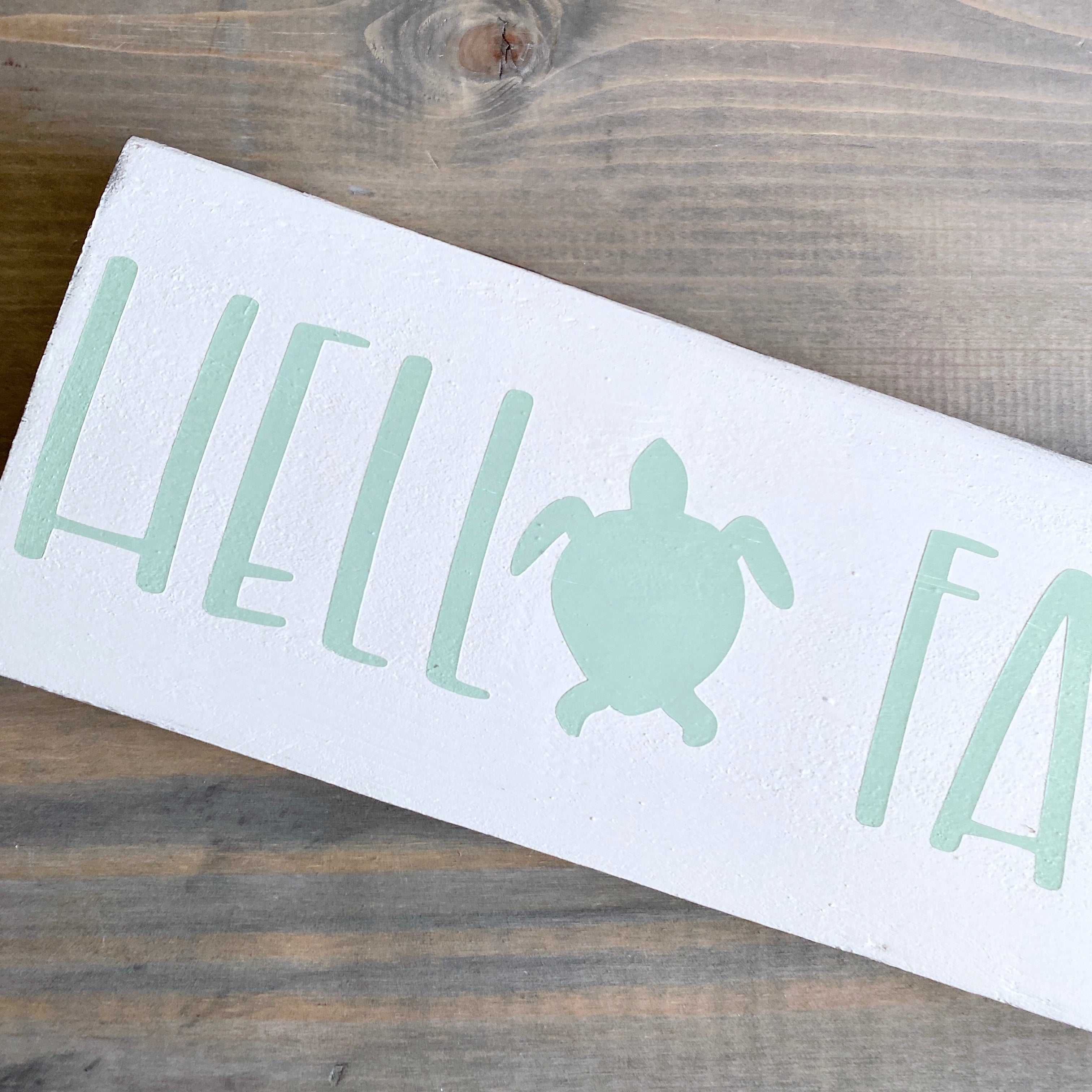 Hello Fall Sea Turtle Sign