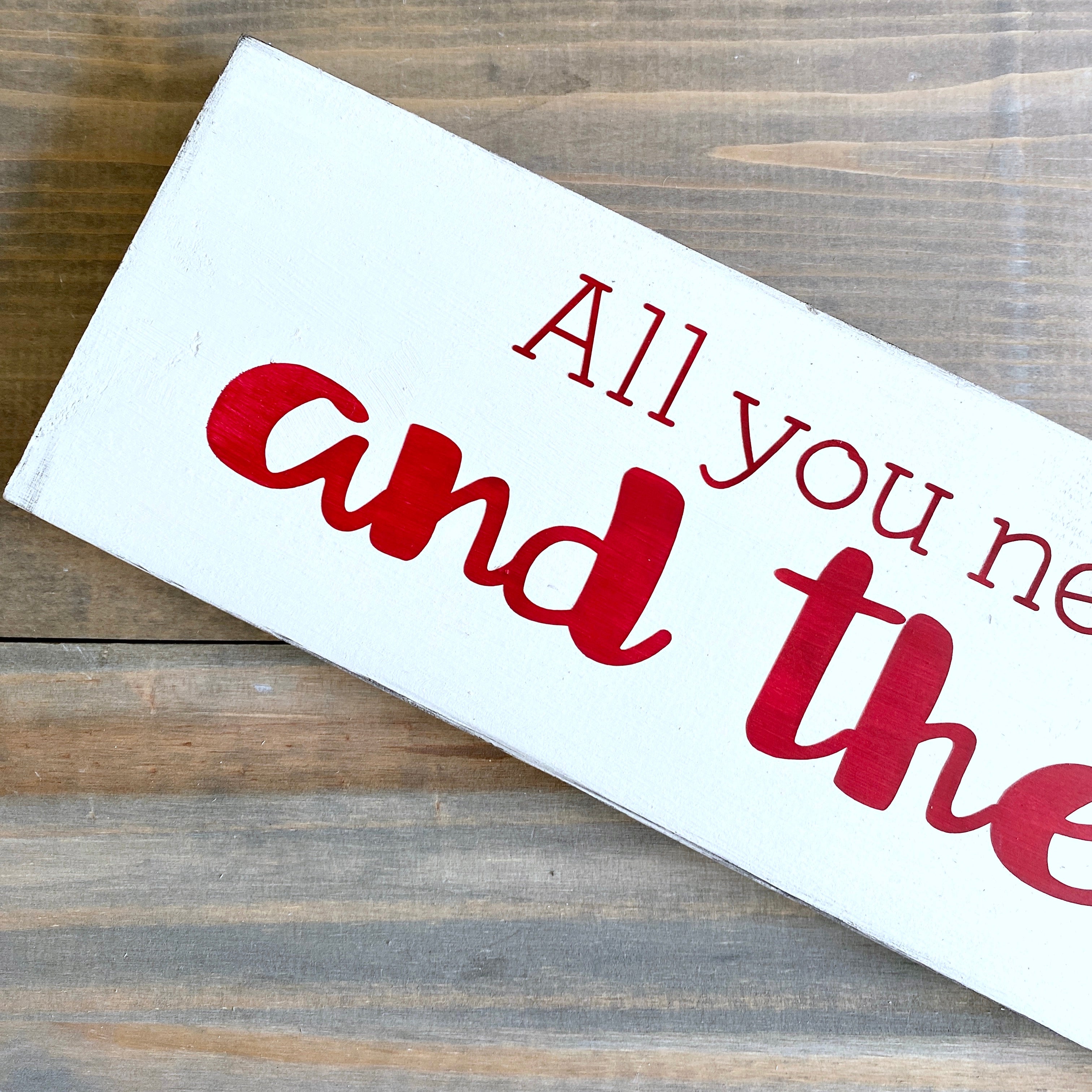 All you need is love and the lake Sign