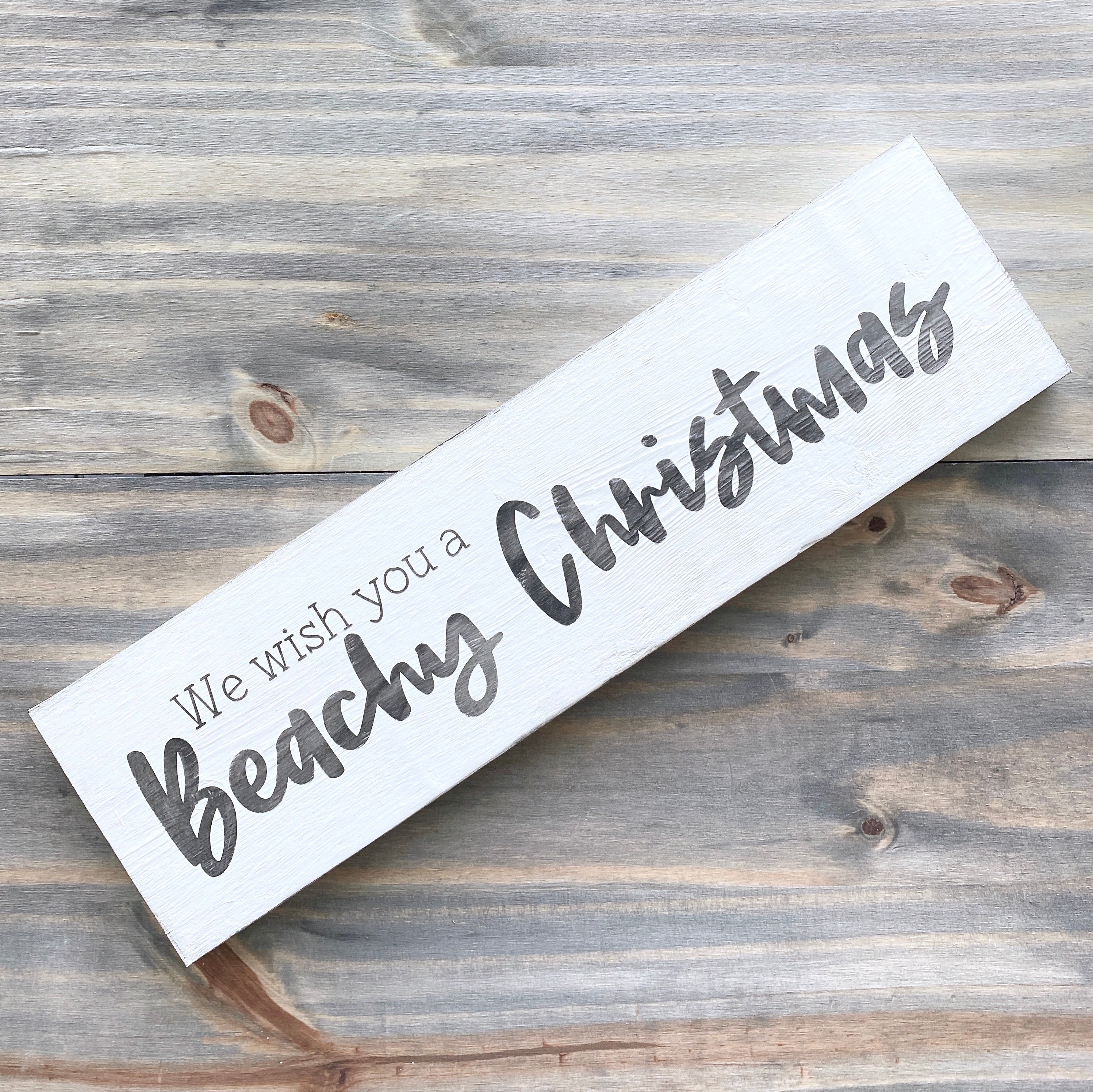 We wish you a Beachy Christmas Sign