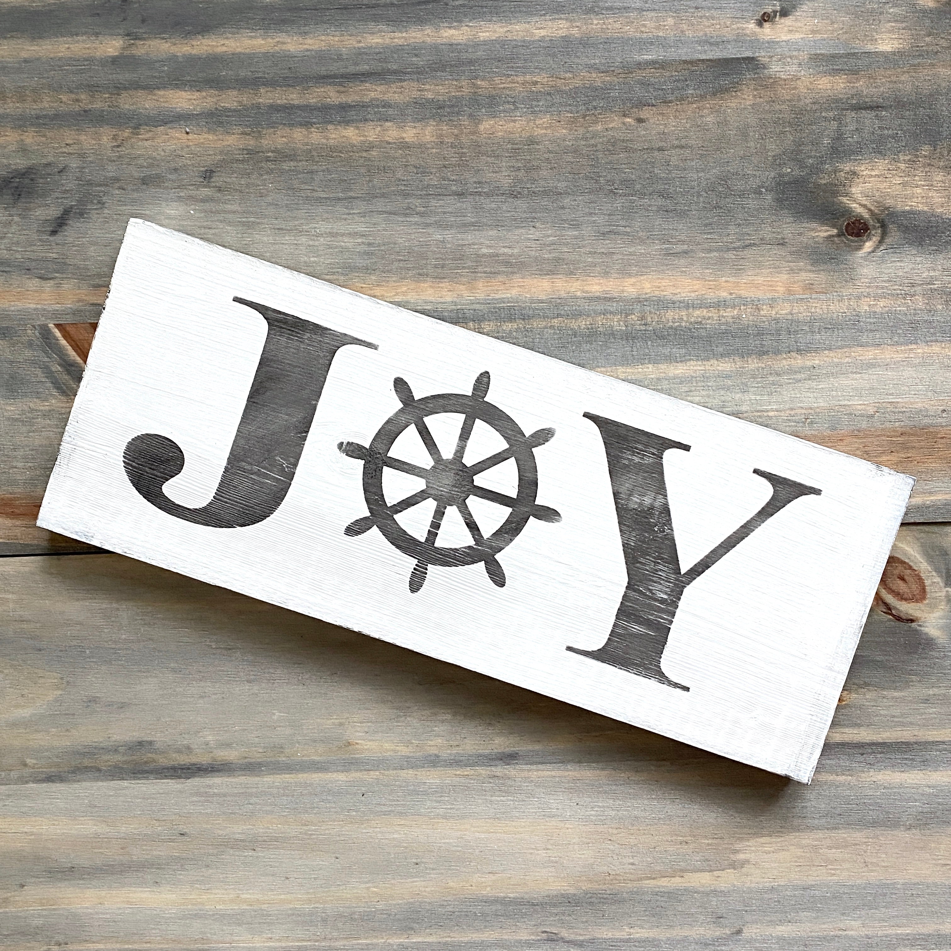 Joy Ship Wheel Sign
