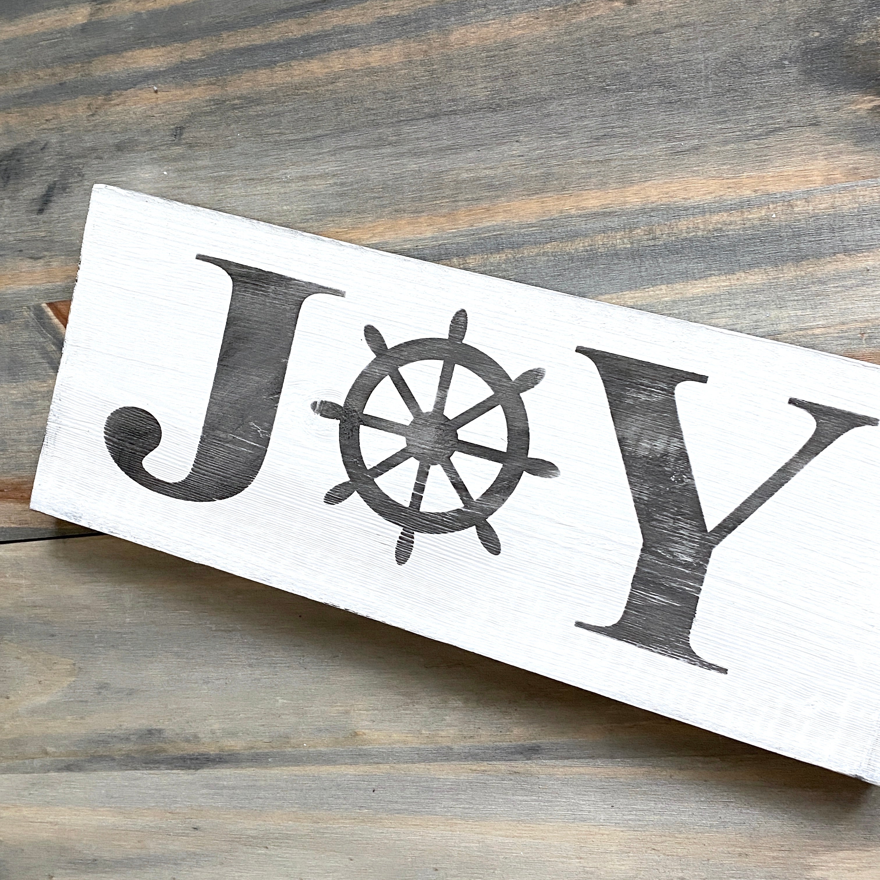 Joy Ship Wheel Sign