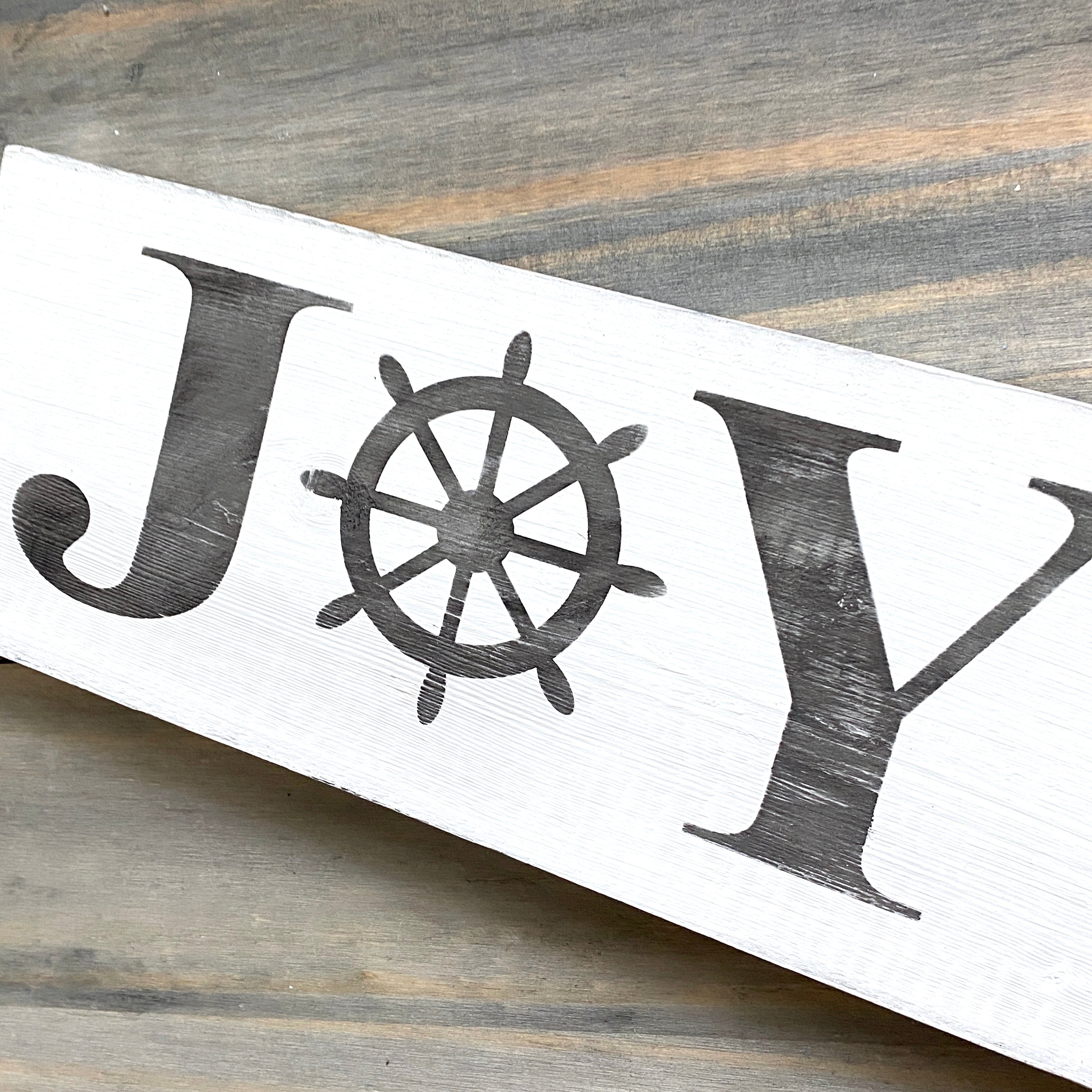 Joy Ship Wheel Sign