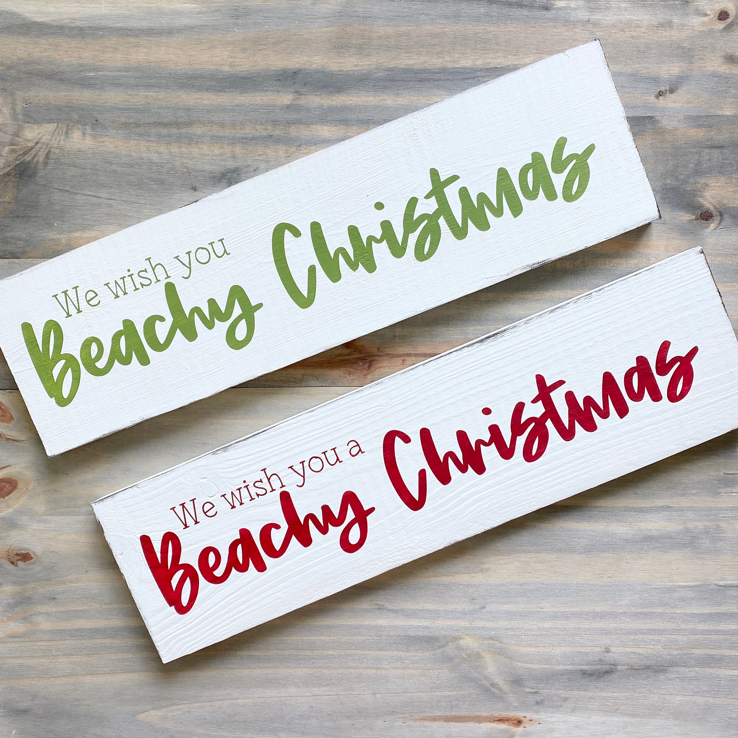 We wish you a Beachy Christmas Sign