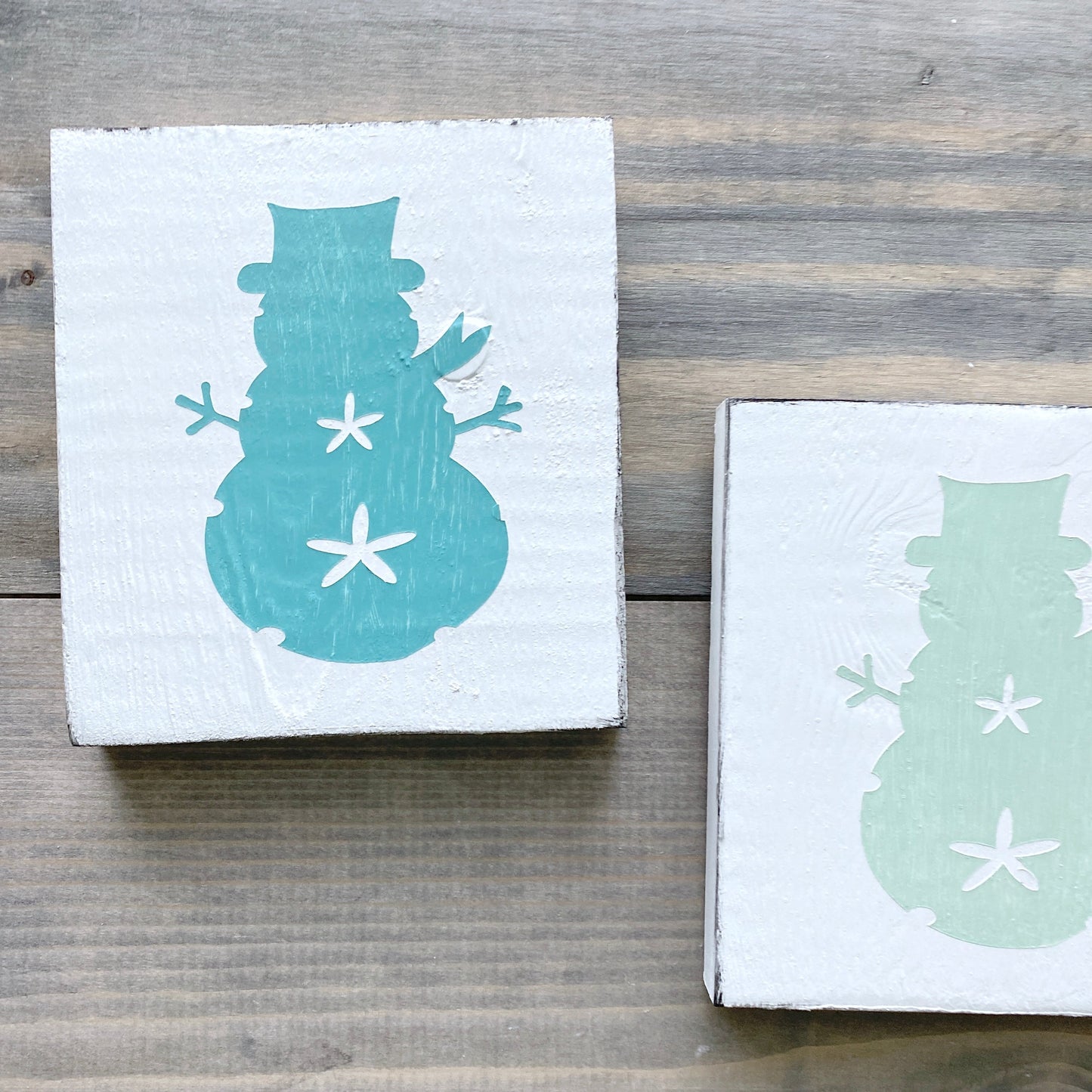 Sand Dollar Snowman Sign