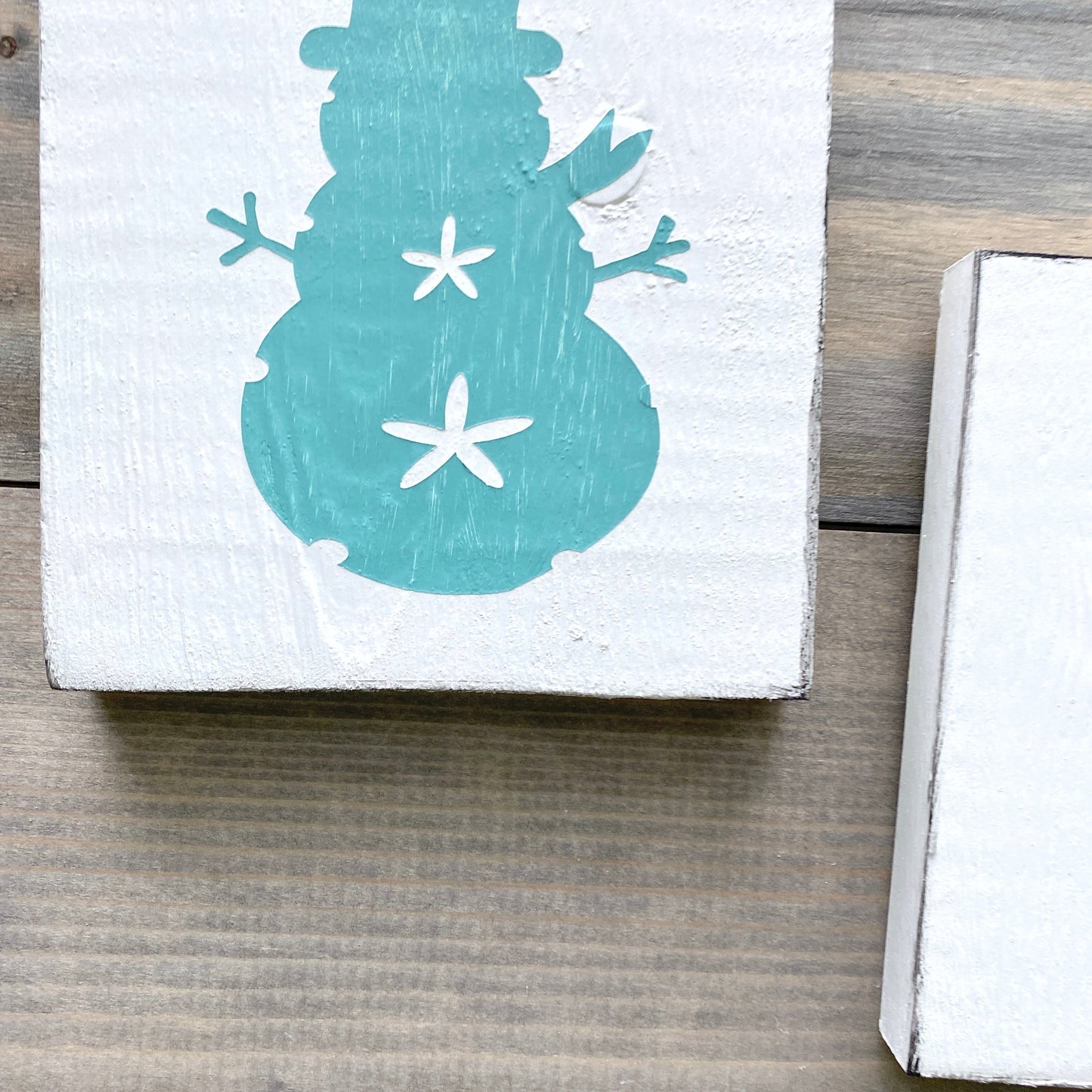 Sand Dollar Snowman Sign