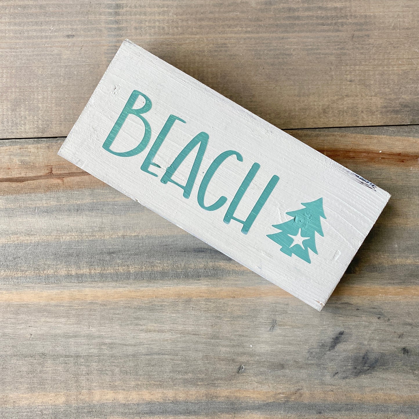 Beach Christmas Tree Sign