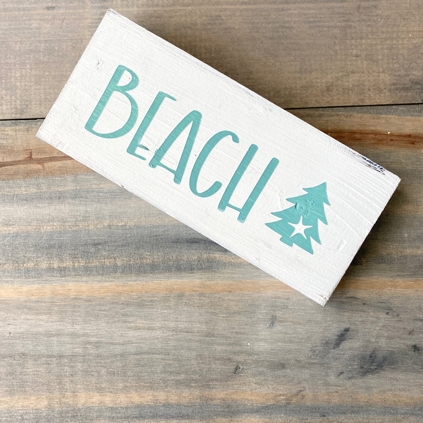 Beach Christmas Tree Sign