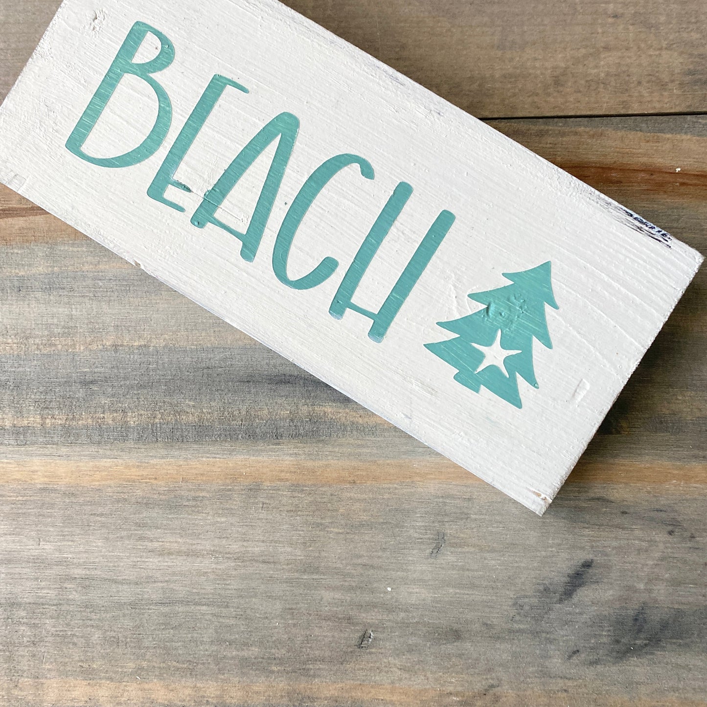 Beach Christmas Tree Sign