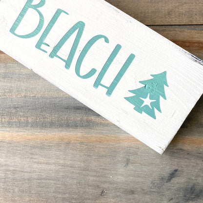Beach Christmas Tree Sign