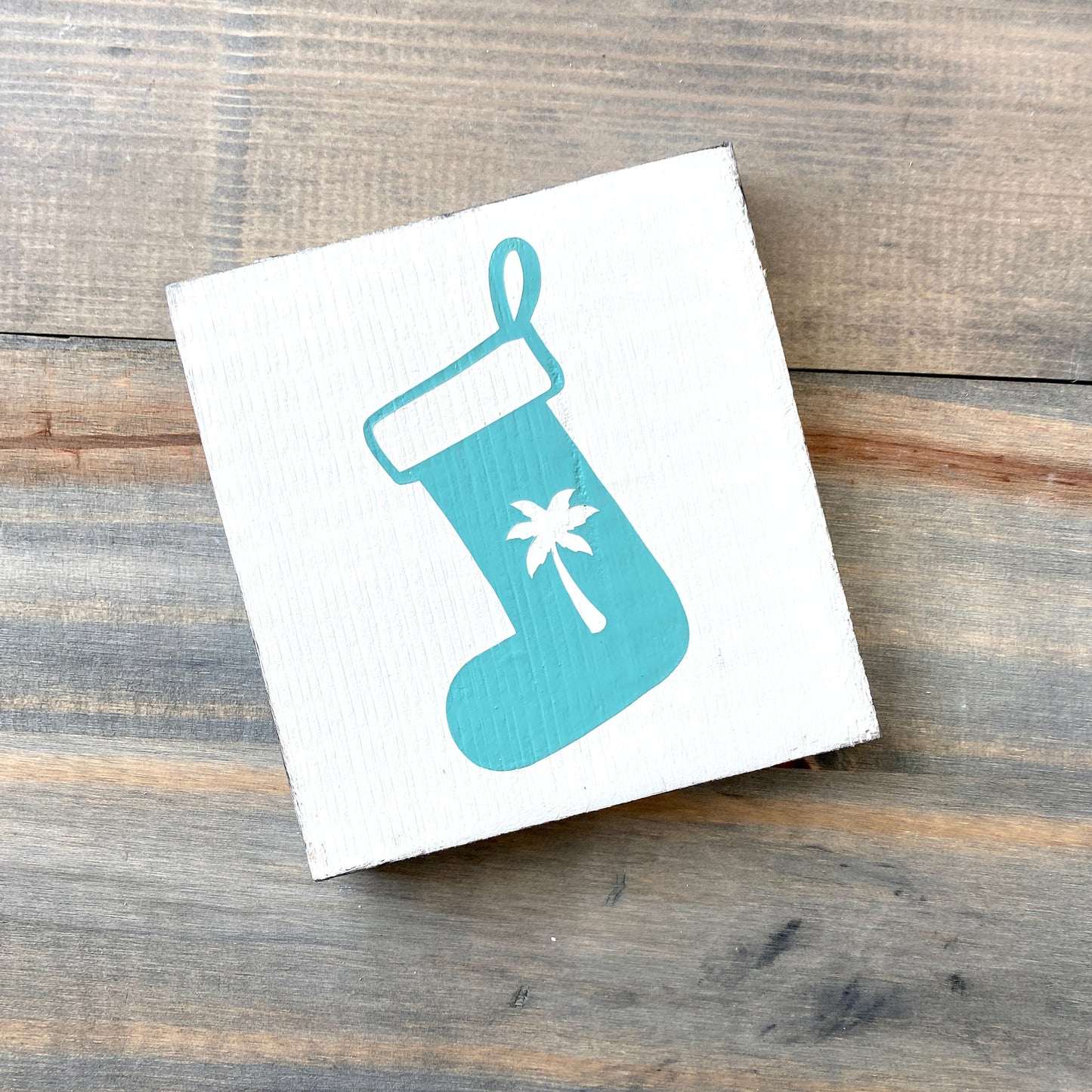 Palm Tree Stocking Sign