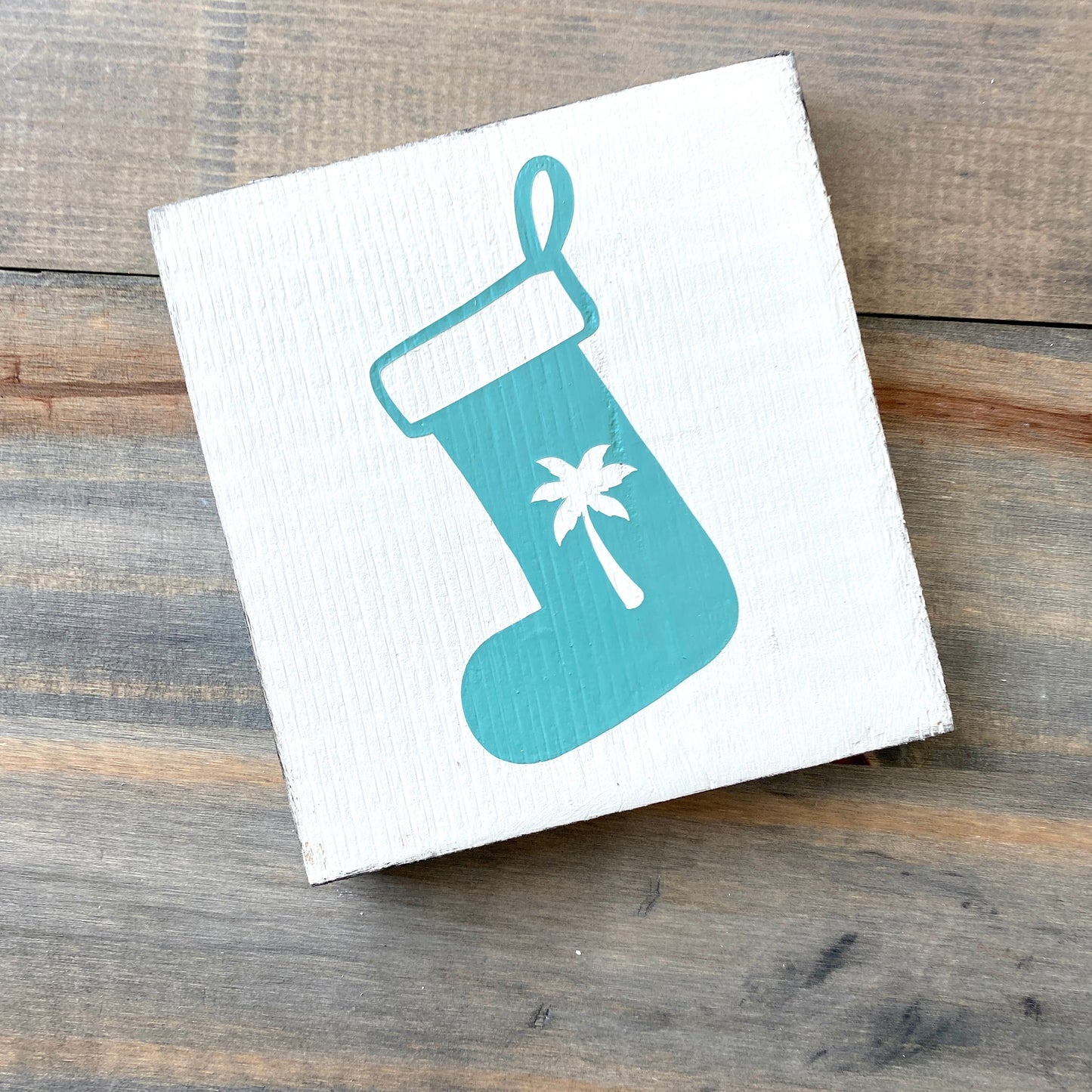 Palm Tree Stocking Sign