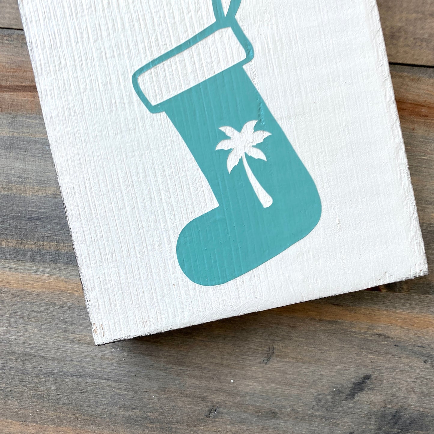 Palm Tree Stocking Sign