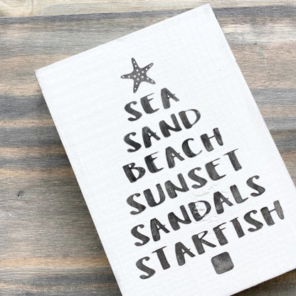 Beachy Words Christmas Sign