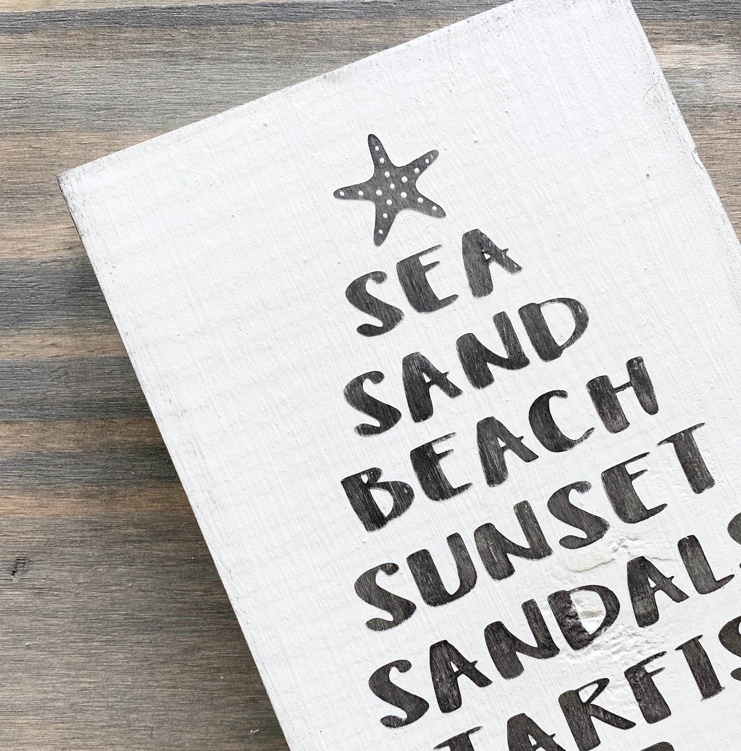 Beachy Words Christmas Sign