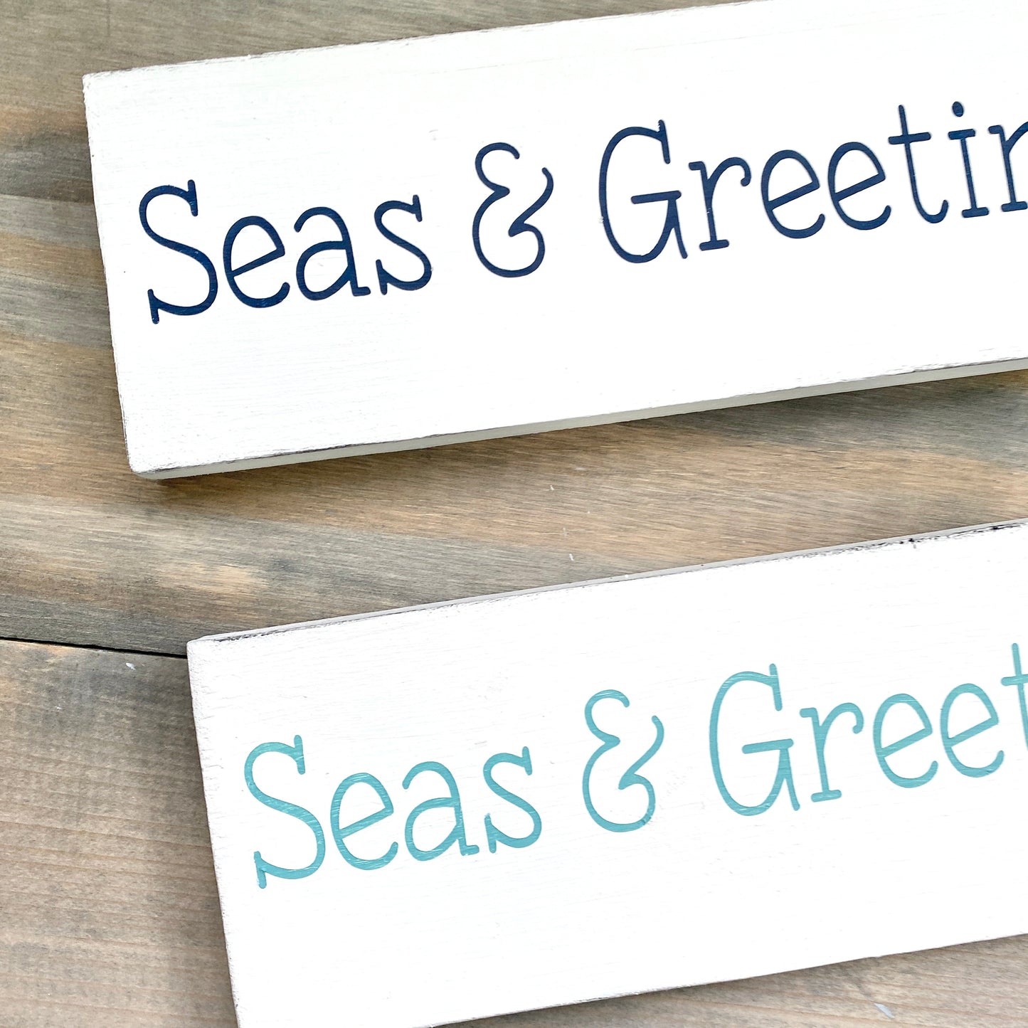 Seas & Greetings Sign