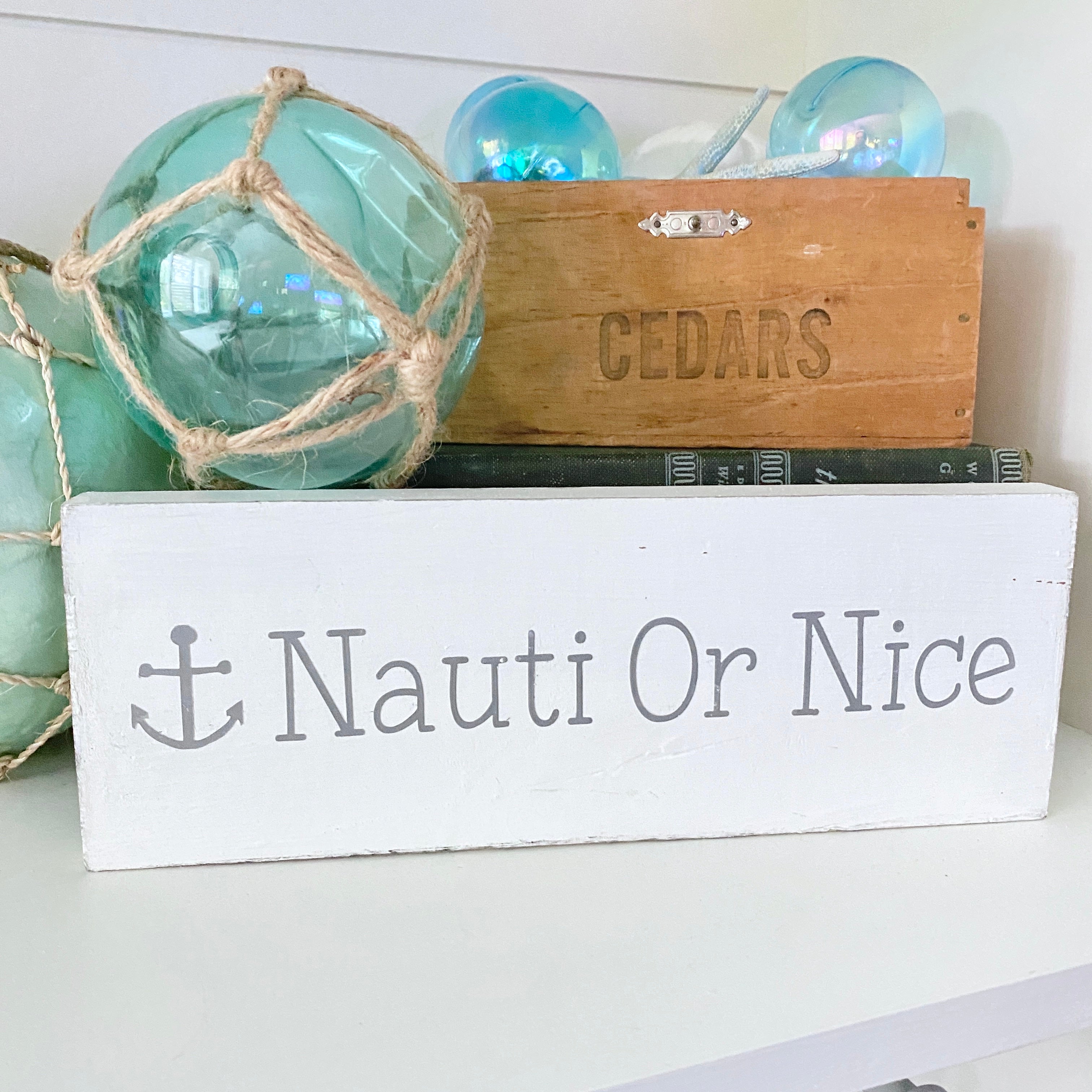 Nauti or Nice anchor sign