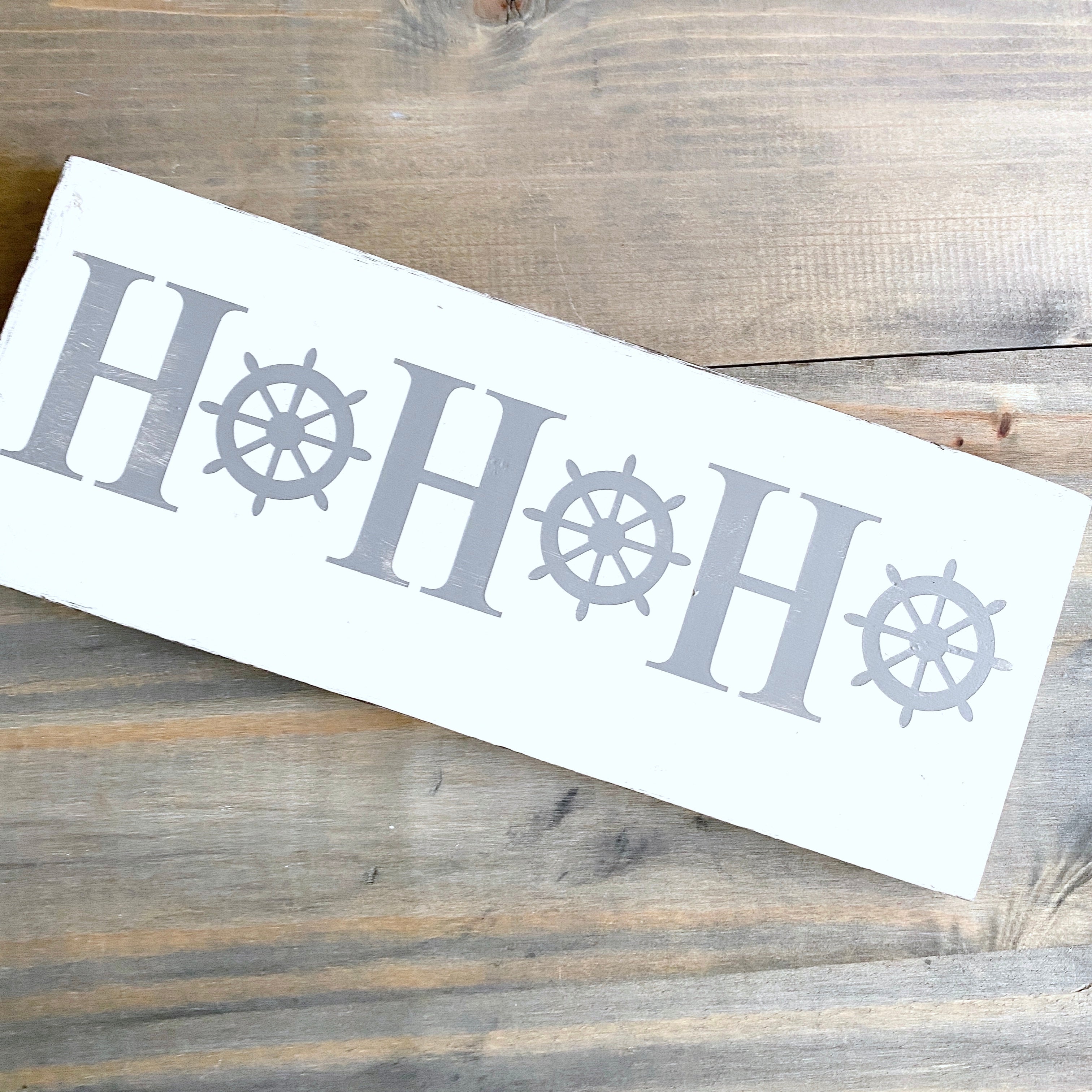 Ho Ho Ho Ship Wheel Sign