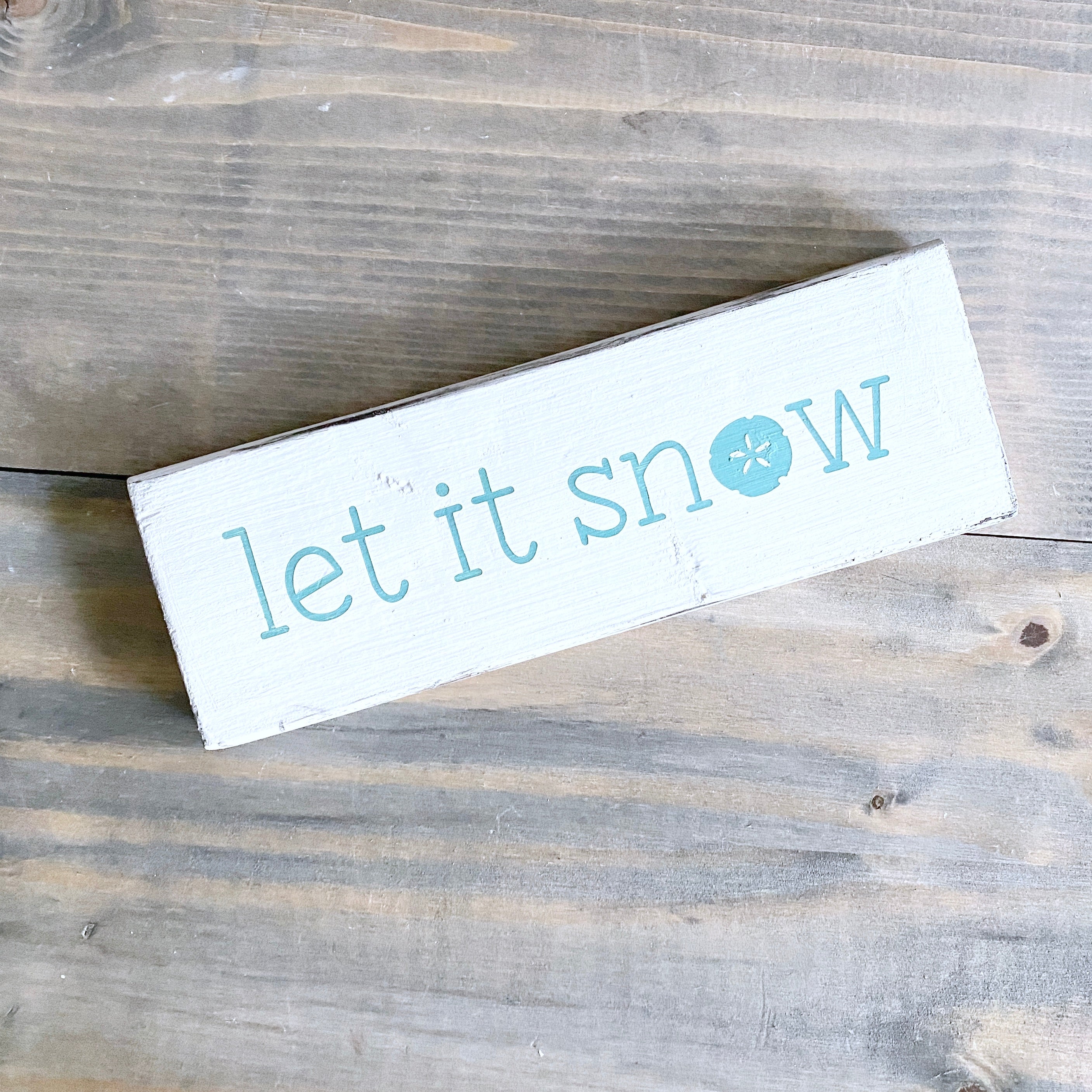 Let it snow sand dollar sign