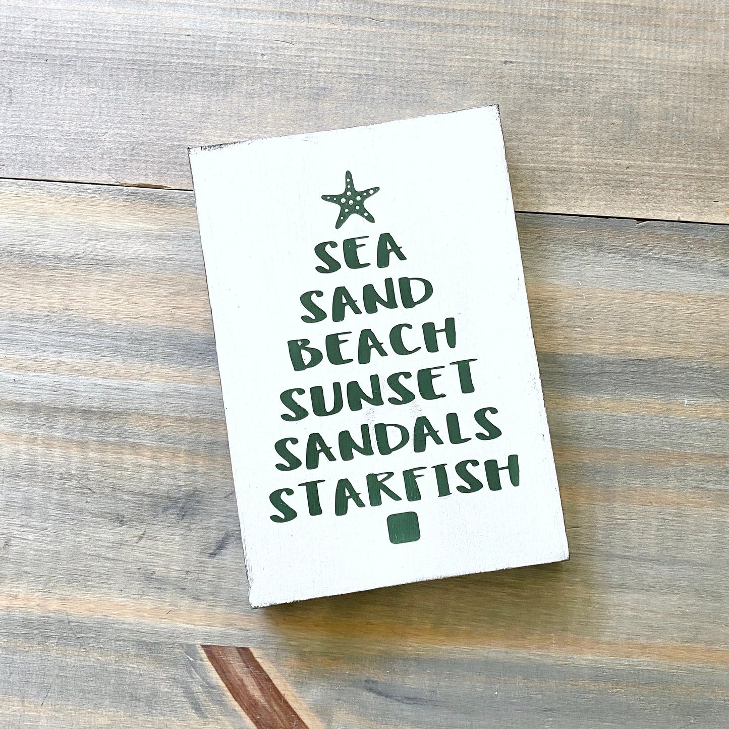 Beachy Words Christmas Sign