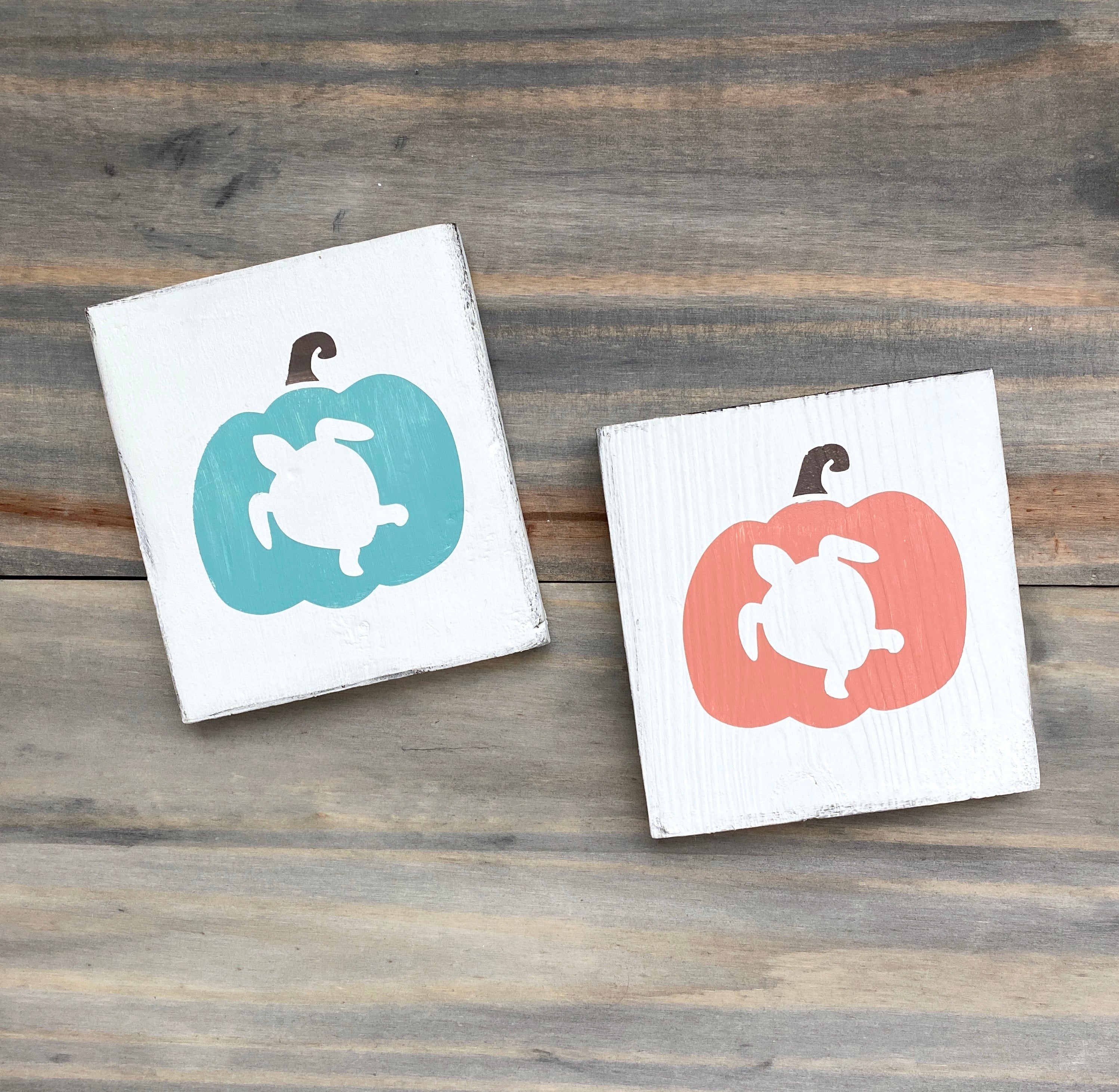 Sea Turtle Pumpkin Sign, 6 x 6in